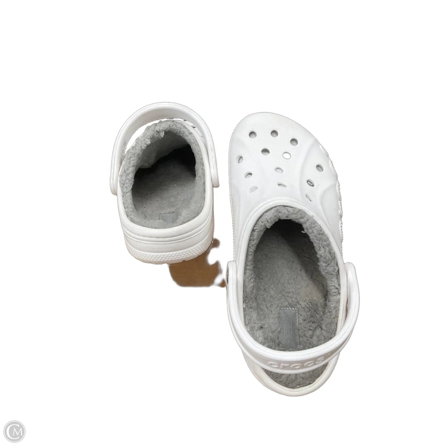 Shoes Flats By Crocs In White, Size: 10