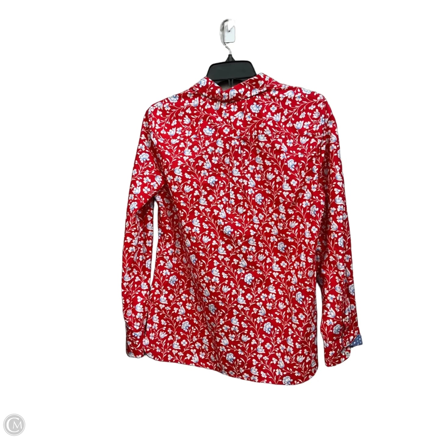 Blouse Long Sleeve By Talbots In Red, Size: S