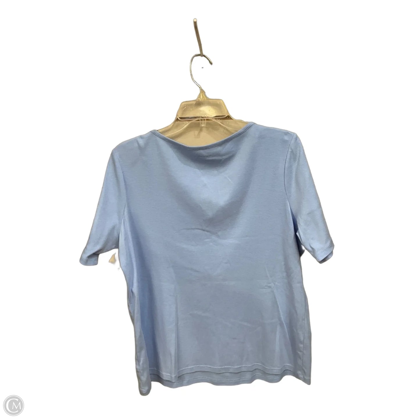 Top Short Sleeve Basic By Talbots In Blue, Size: 1x