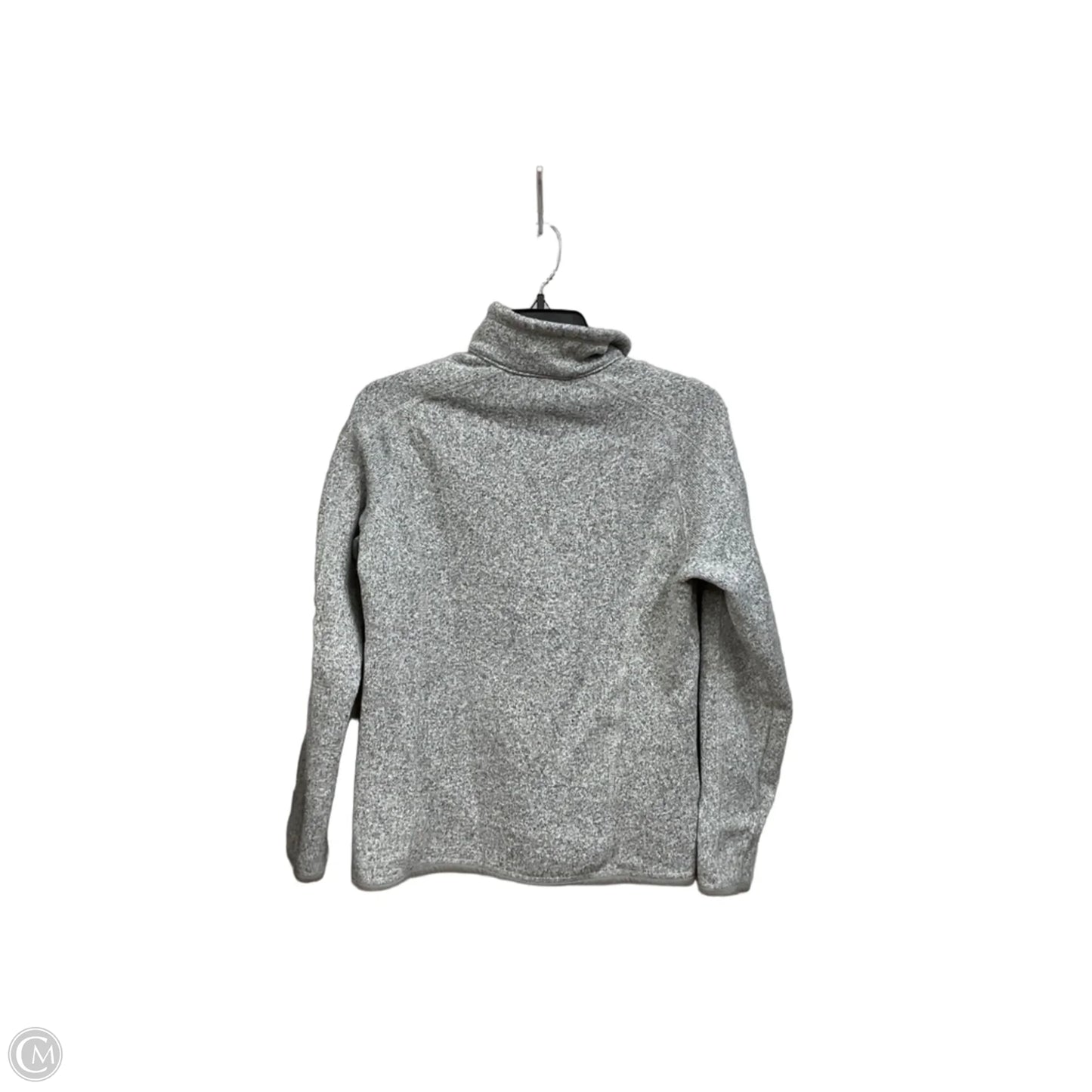 Athletic Top Long Sleeve Collar By Patagonia In Grey, Size: M