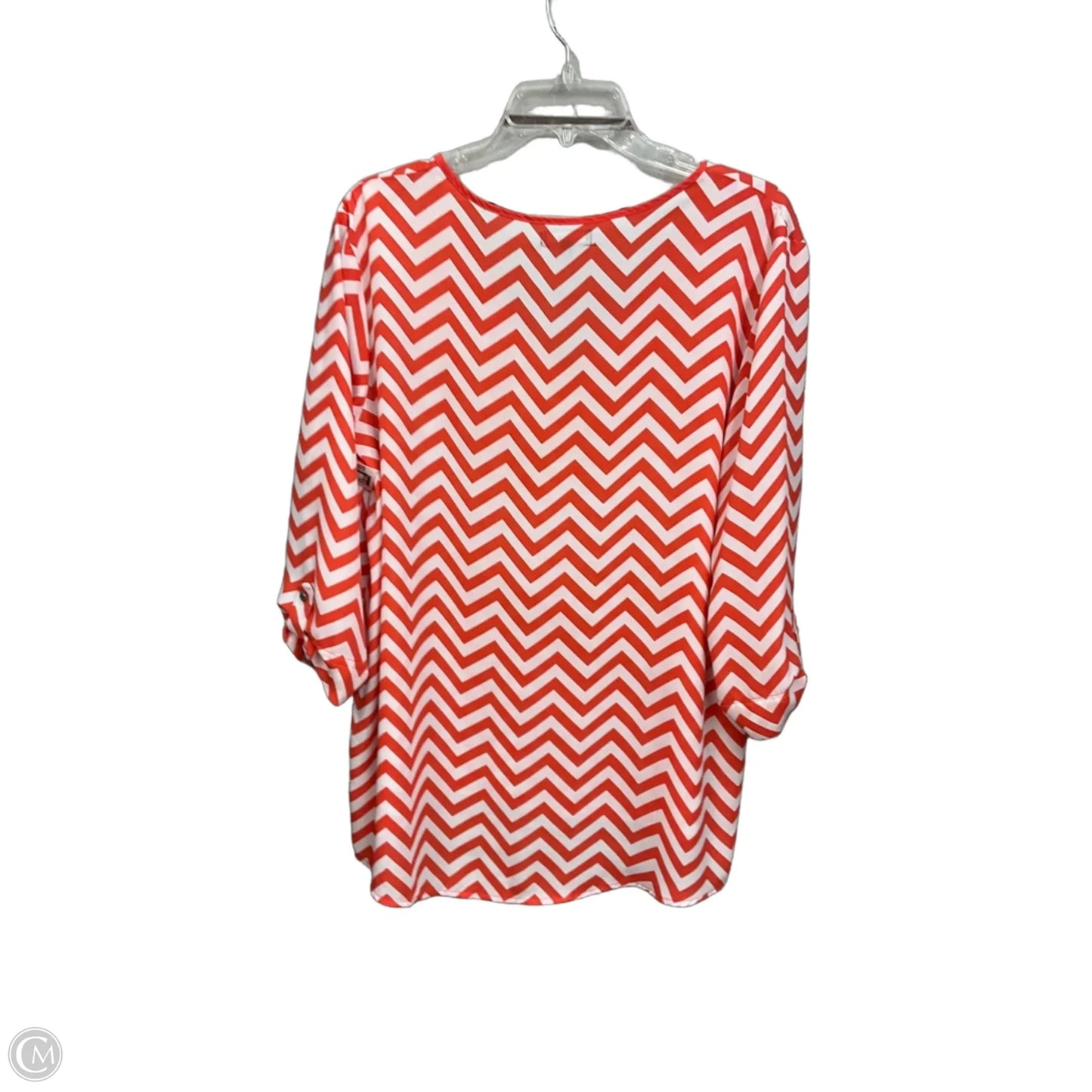 Top 3/4 Sleeve By Kiara In Chevron Pattern, Size: Xl