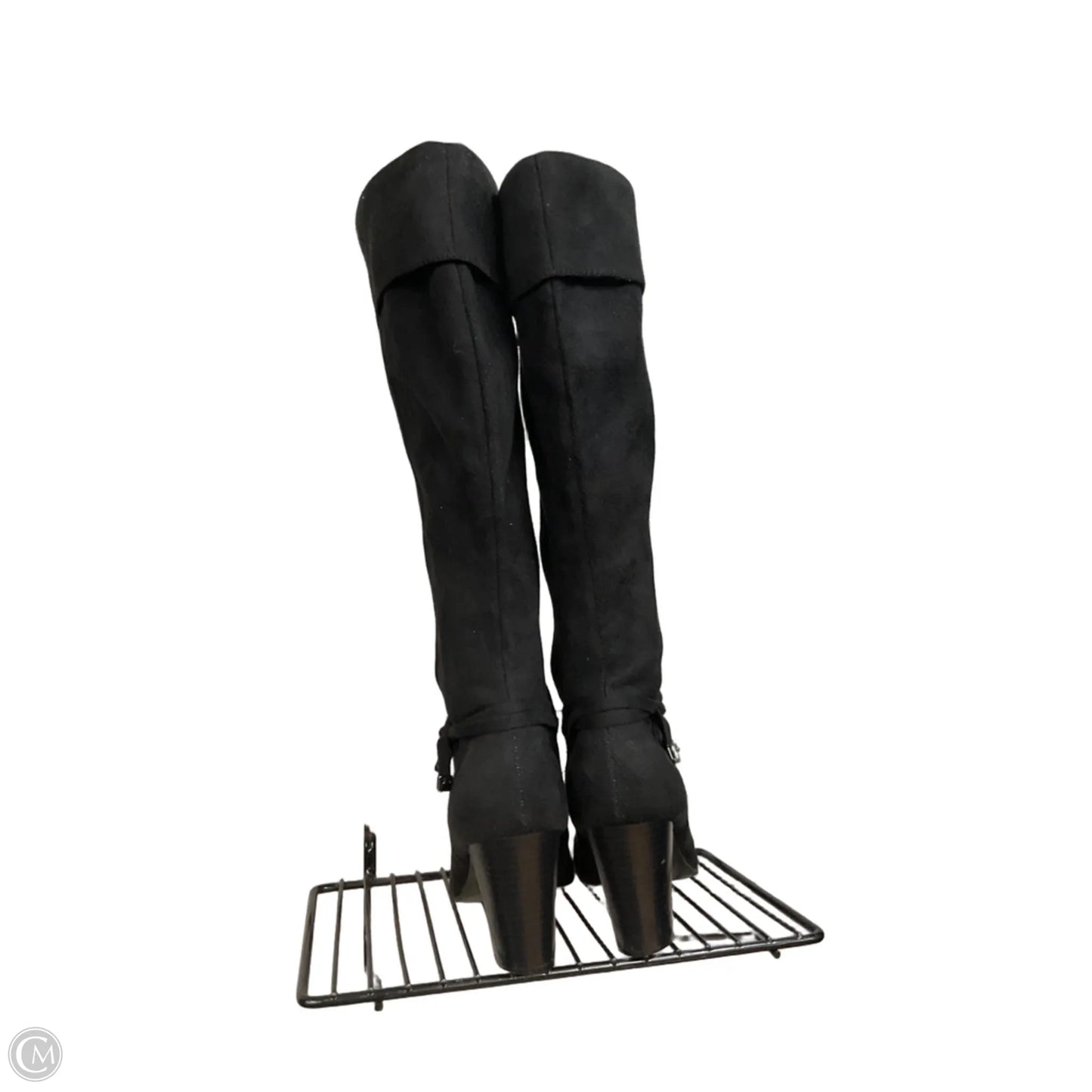 Boots Mid-calf Heels By Predictions In Black, Size: 9