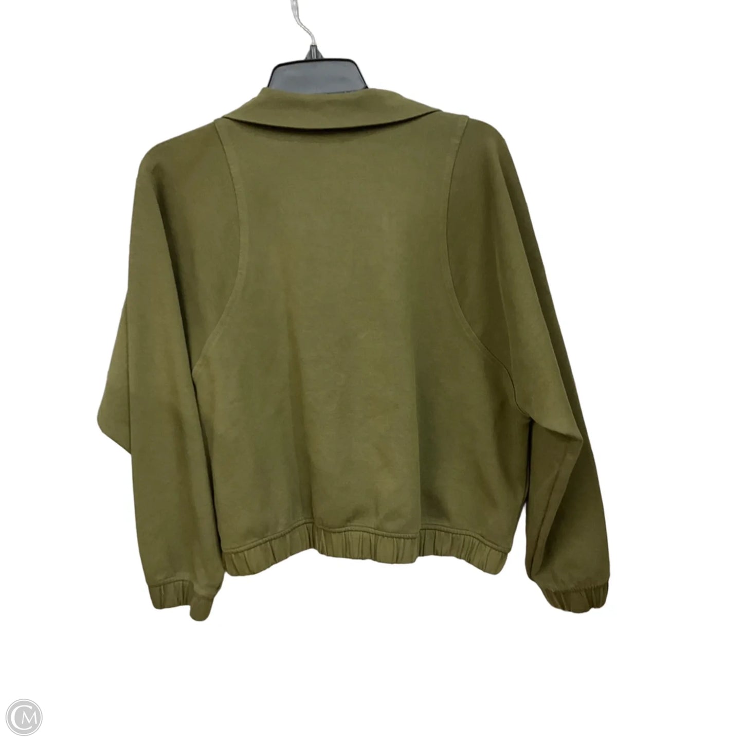 Athletic Top Long Sleeve Collar By Old Navy In Green, Size: Lp