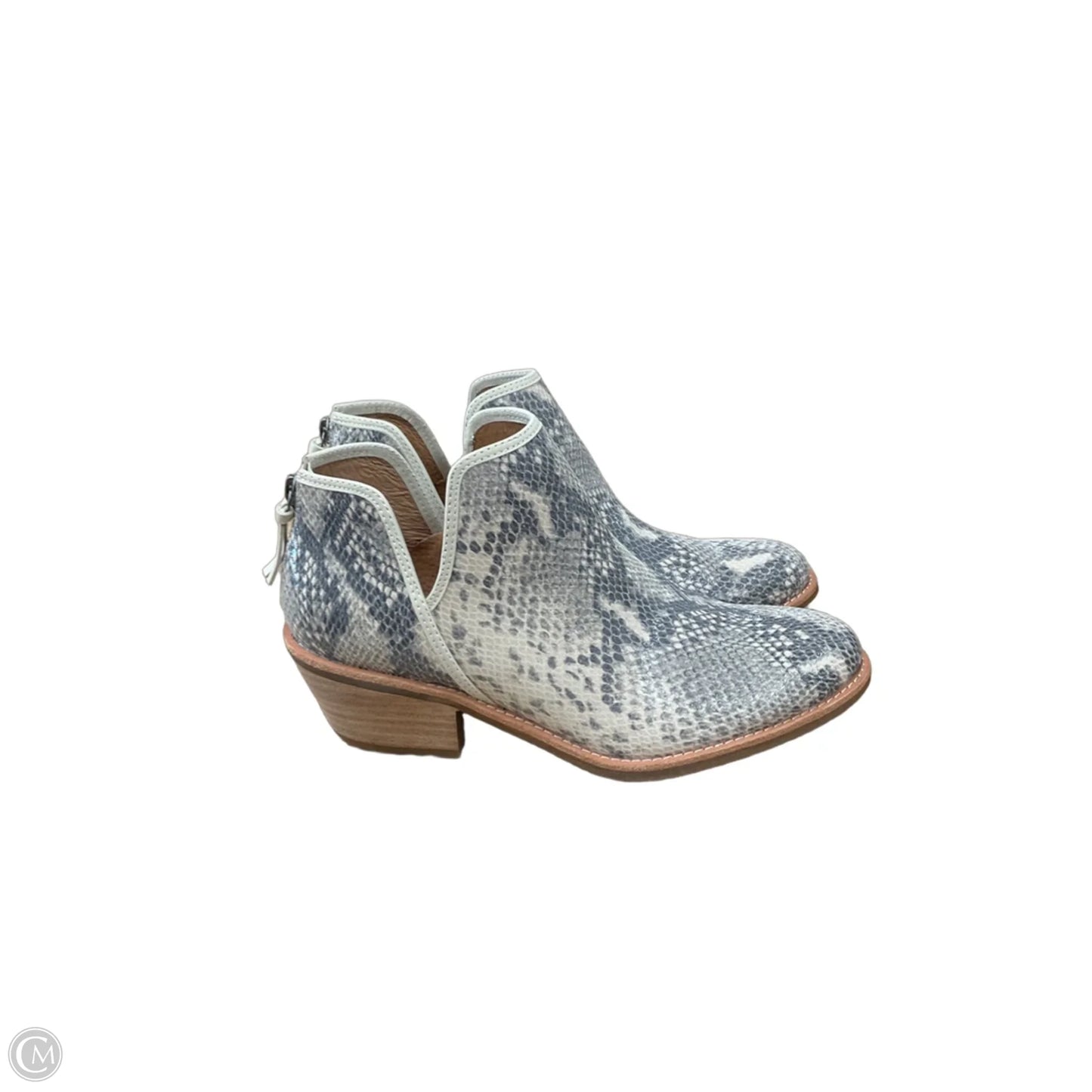 Boots Ankle Heels By Sofft In Snakeskin Print, Size: 9.5