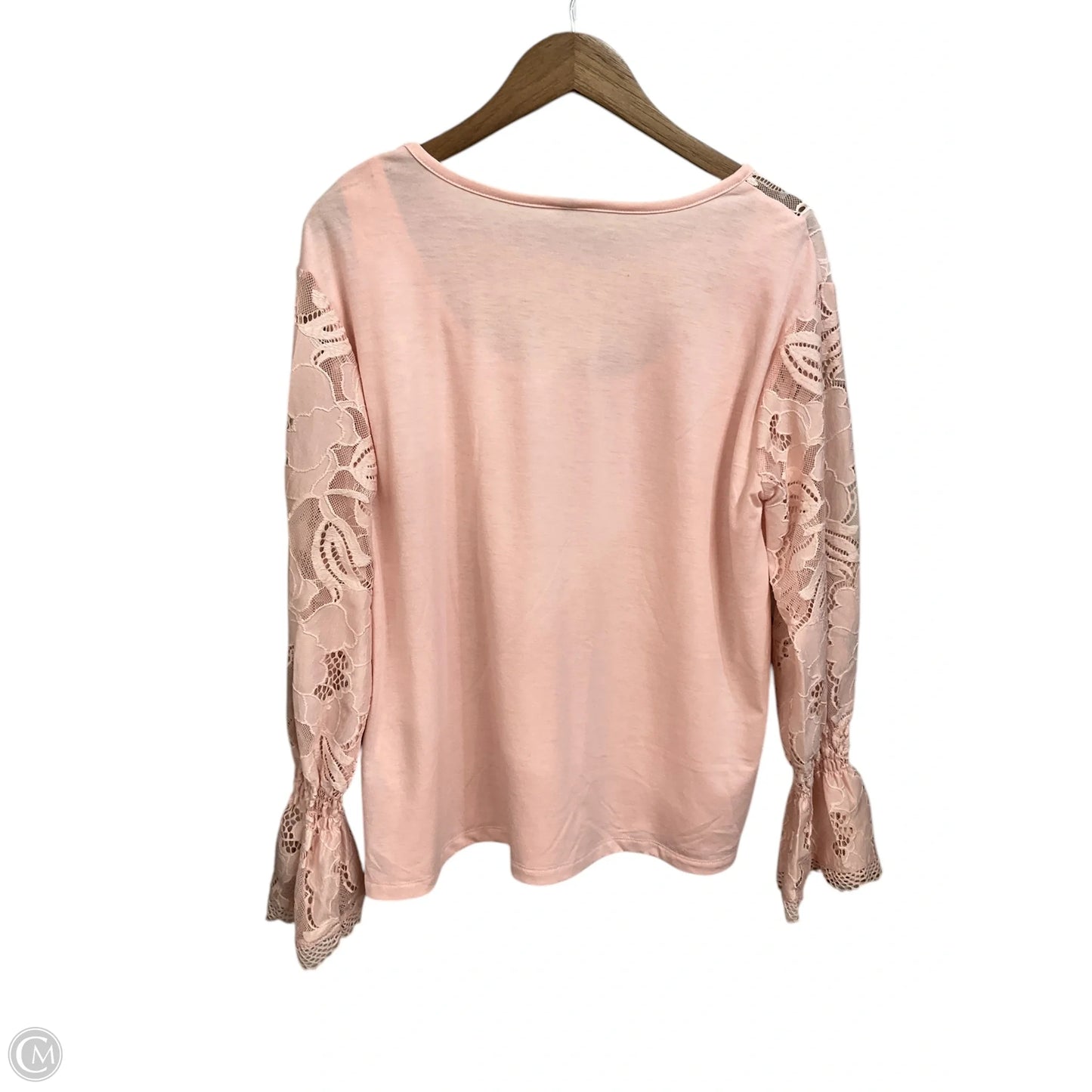 Blouse Long Sleeve By Massini In Pink, Size: Xl