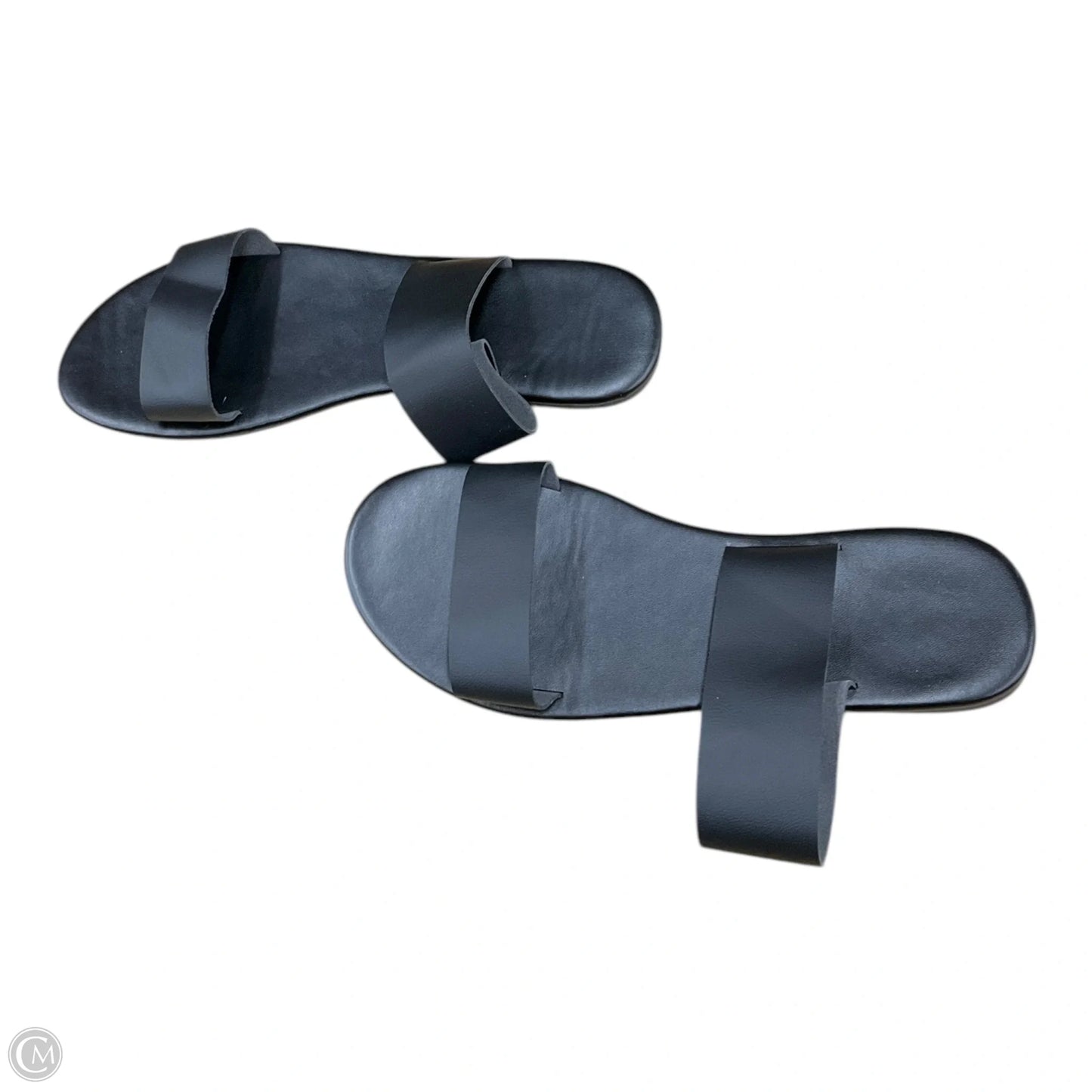 Sandals Flats By Clothes Mentor In Black, Size: 7.5