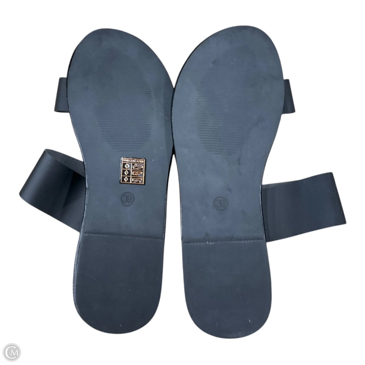 Sandals Flats By Clothes Mentor In Black, Size: 7.5