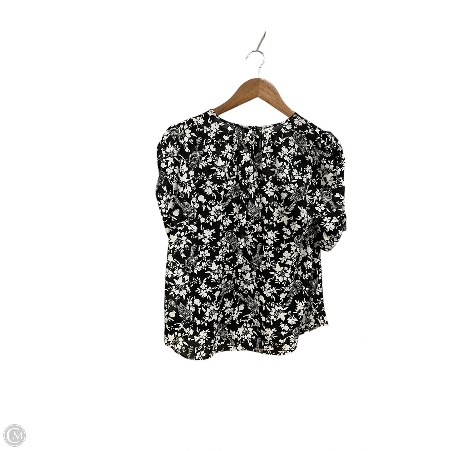 Blouse Short Sleeve By J. Crew In Black & White, Size: S