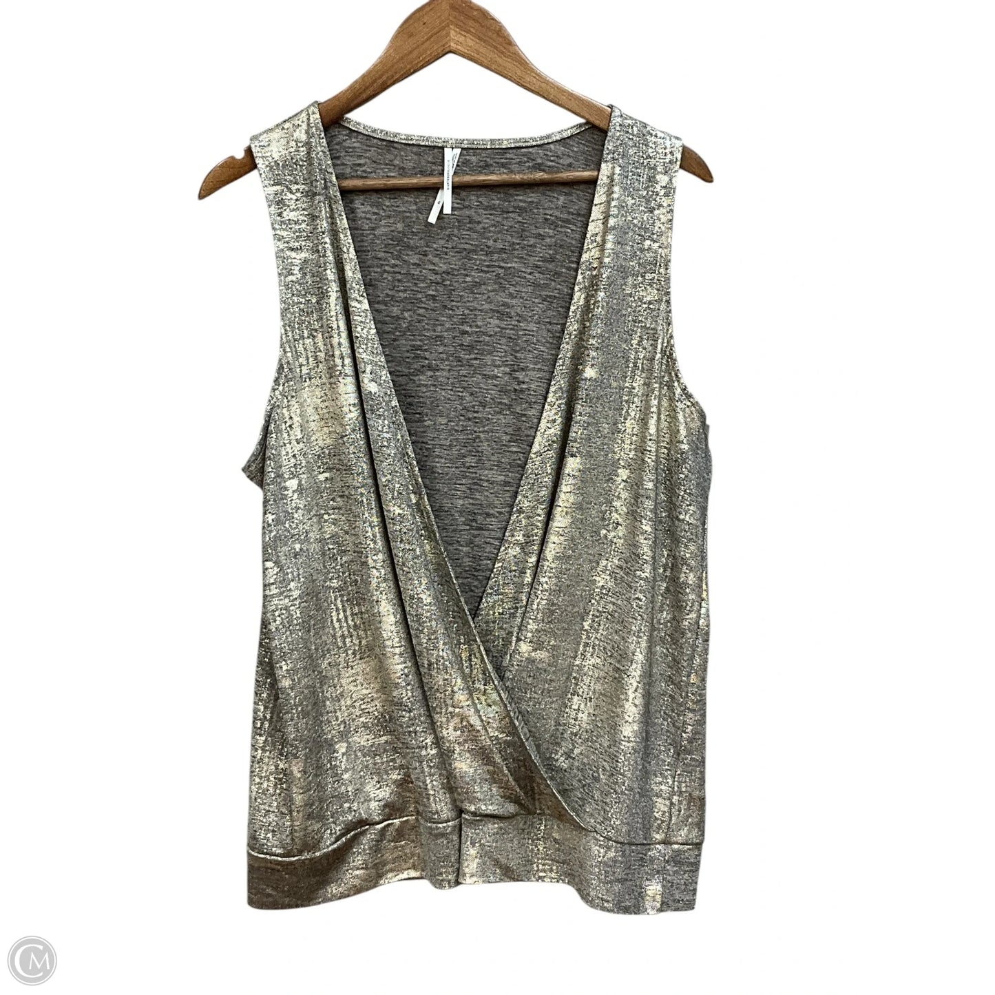 Top Sleeveless By Anthropologie In Gold, Size: Xl
