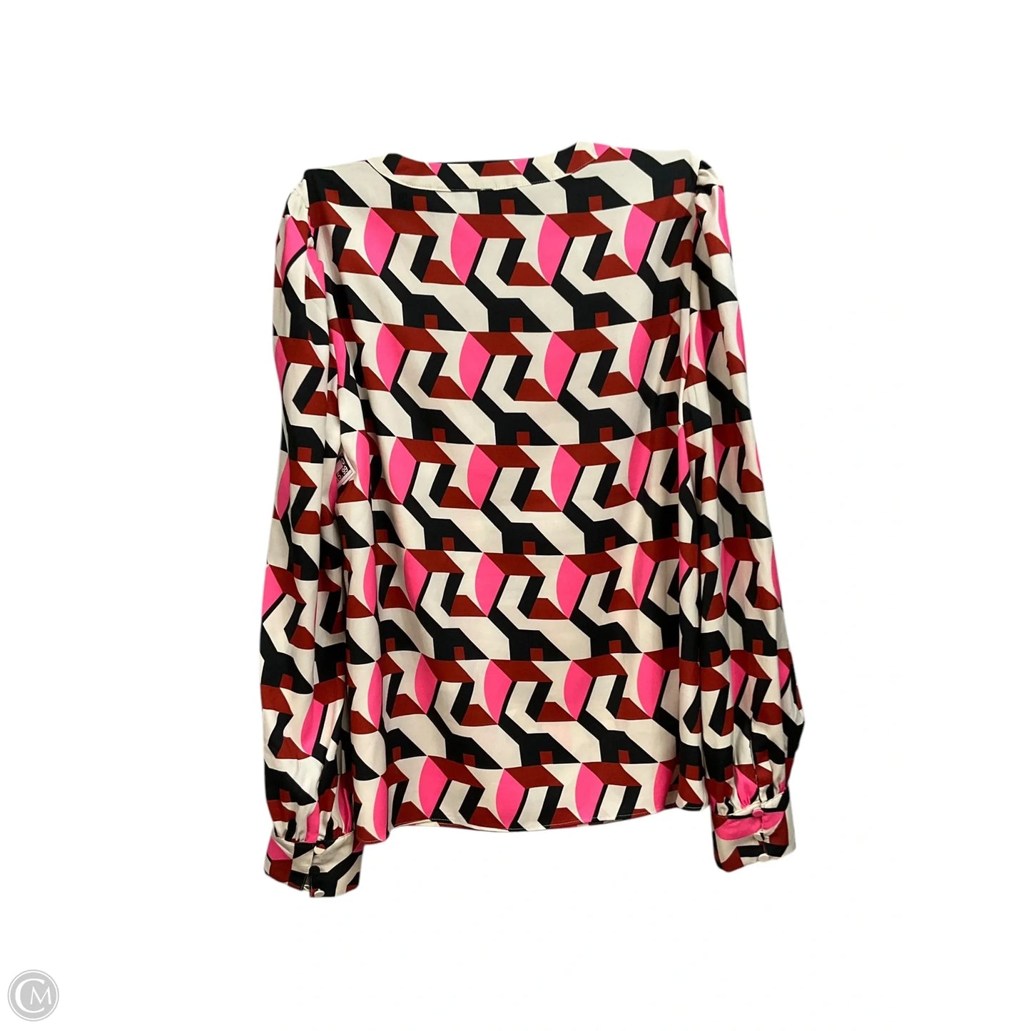 Blouse Long Sleeve By Express In Multi-colored, Size: M