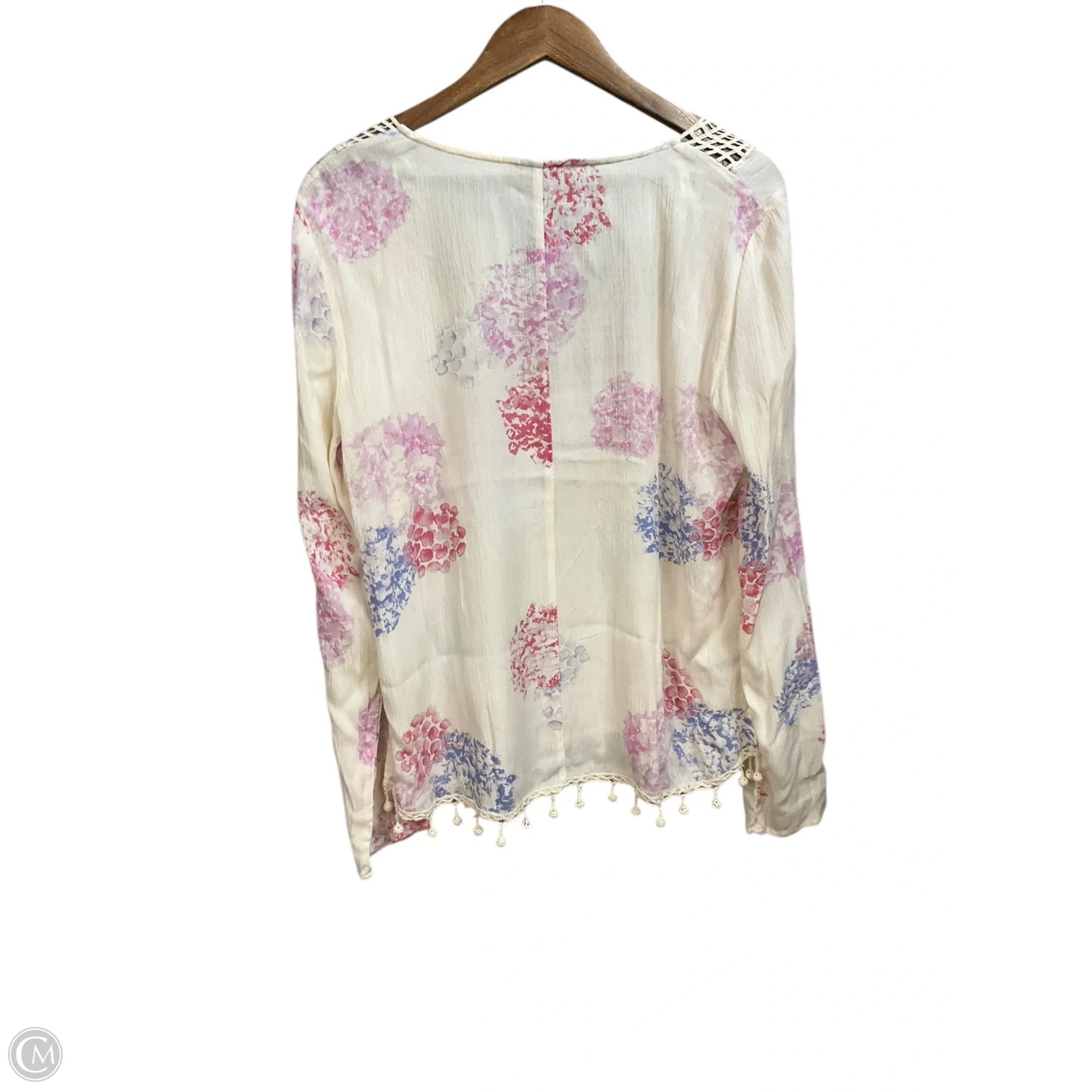 Blouse Long Sleeve By Love Stitch In Multi-colored, Size: L