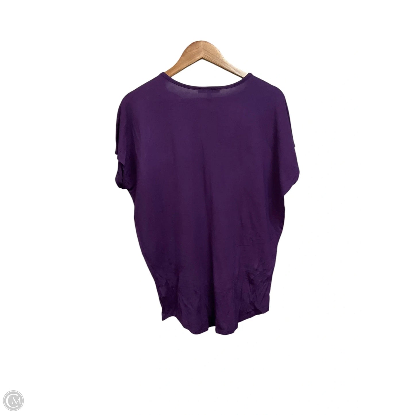 Top Short Sleeve By Express In Purple, Size: M