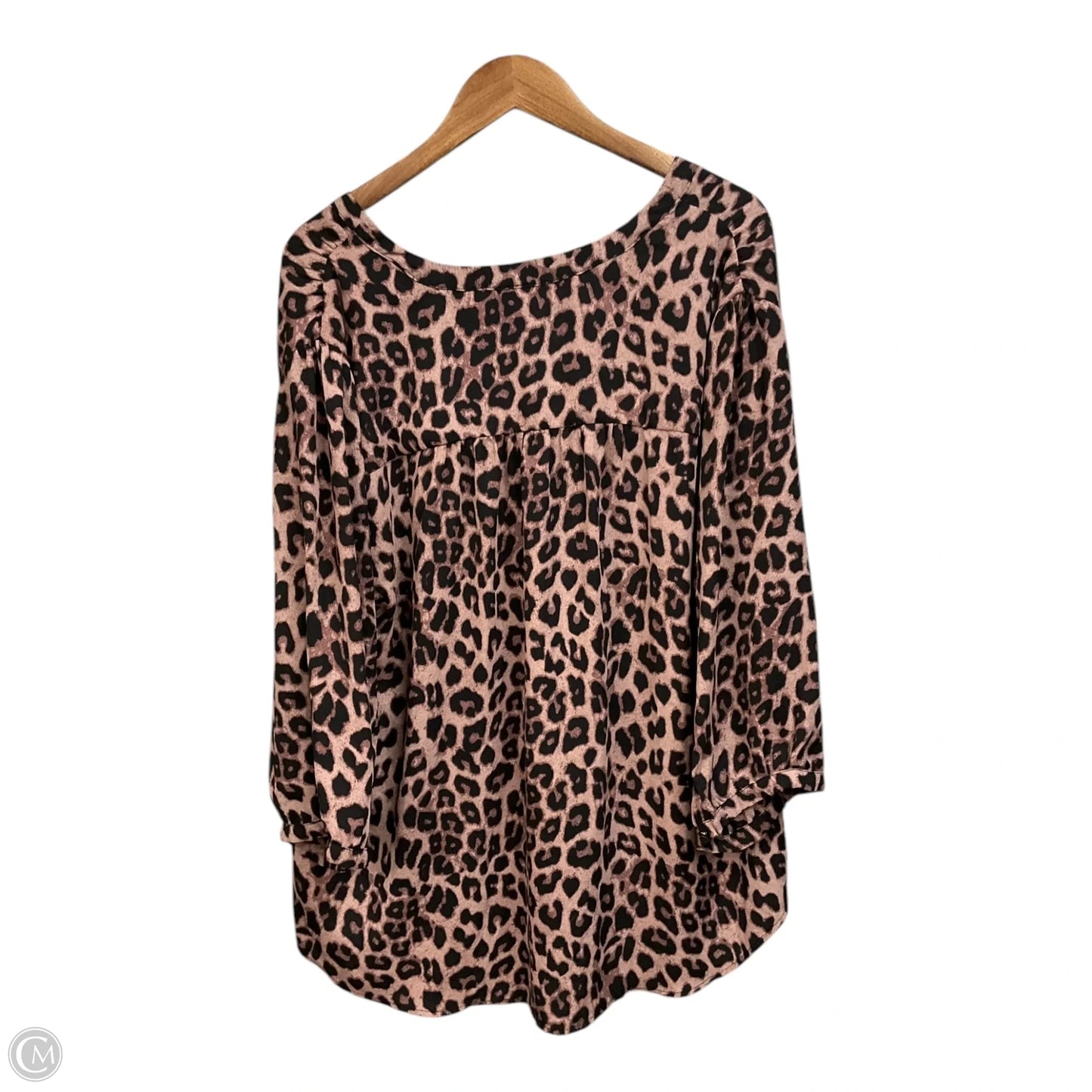 Blouse Long Sleeve By Torrid In Animal Print, Size: 3x