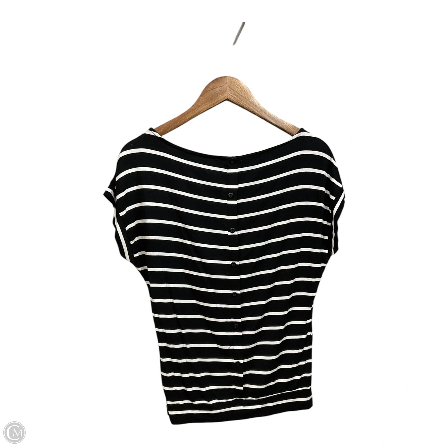 Top Short Sleeve By White House Black Market In Black & White, Size: Xs