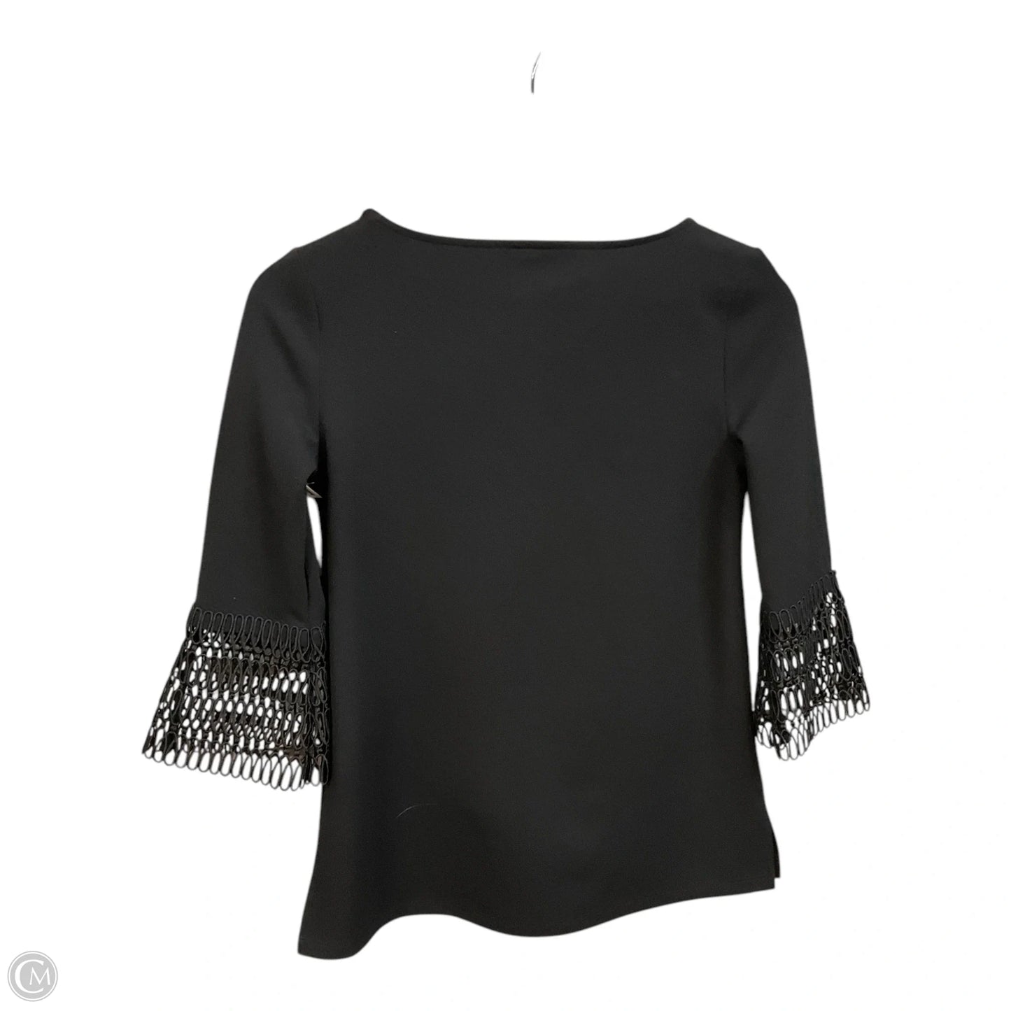 Blouse 3/4 Sleeve By Ann Taylor In Black, Size: Xxsp