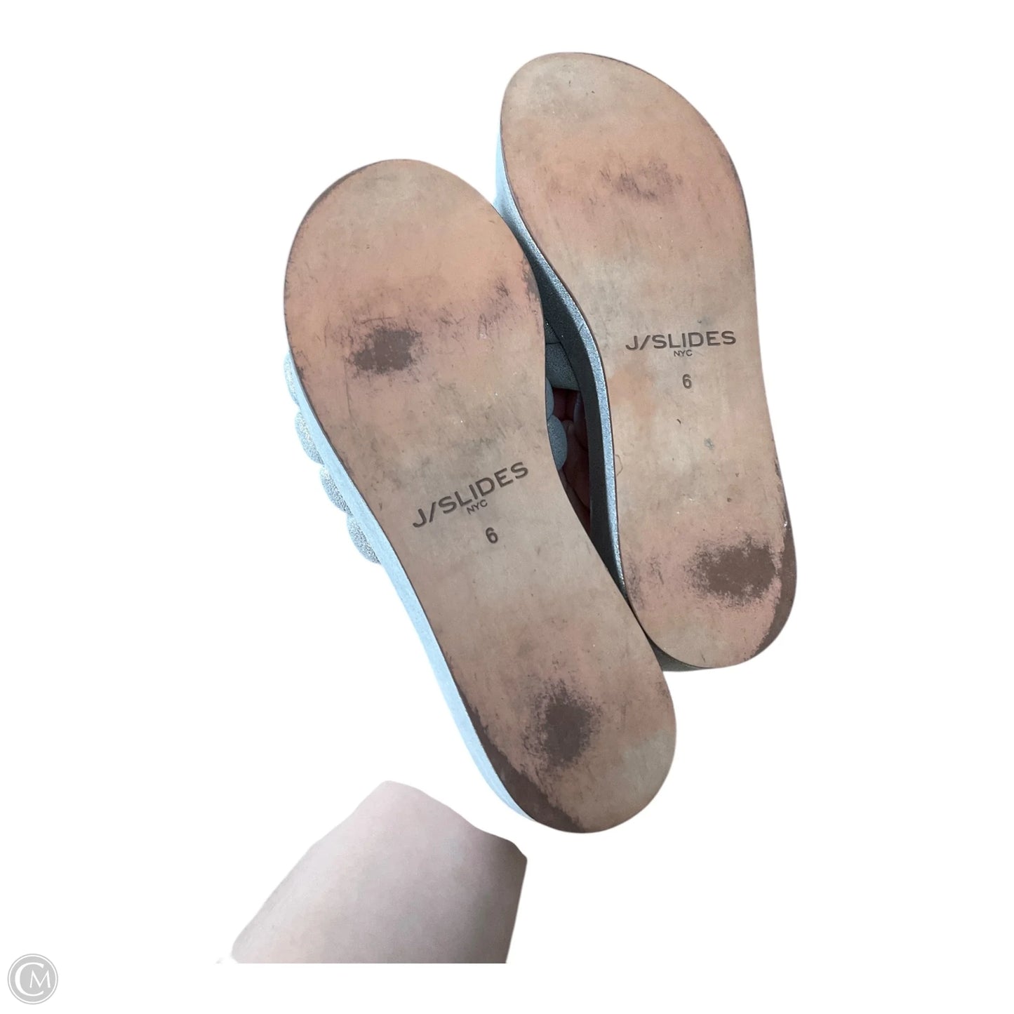 Shoes Heels Wedge By J Slides In Silver, Size: 6