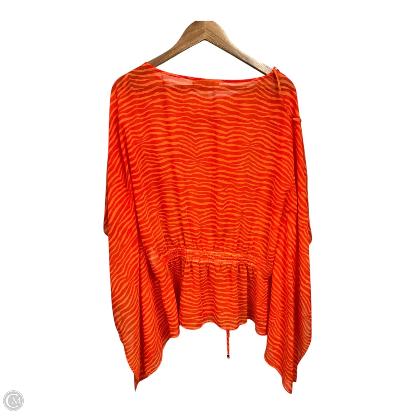 Kimono Designer By Michael Kors In Orange, Size: Xl