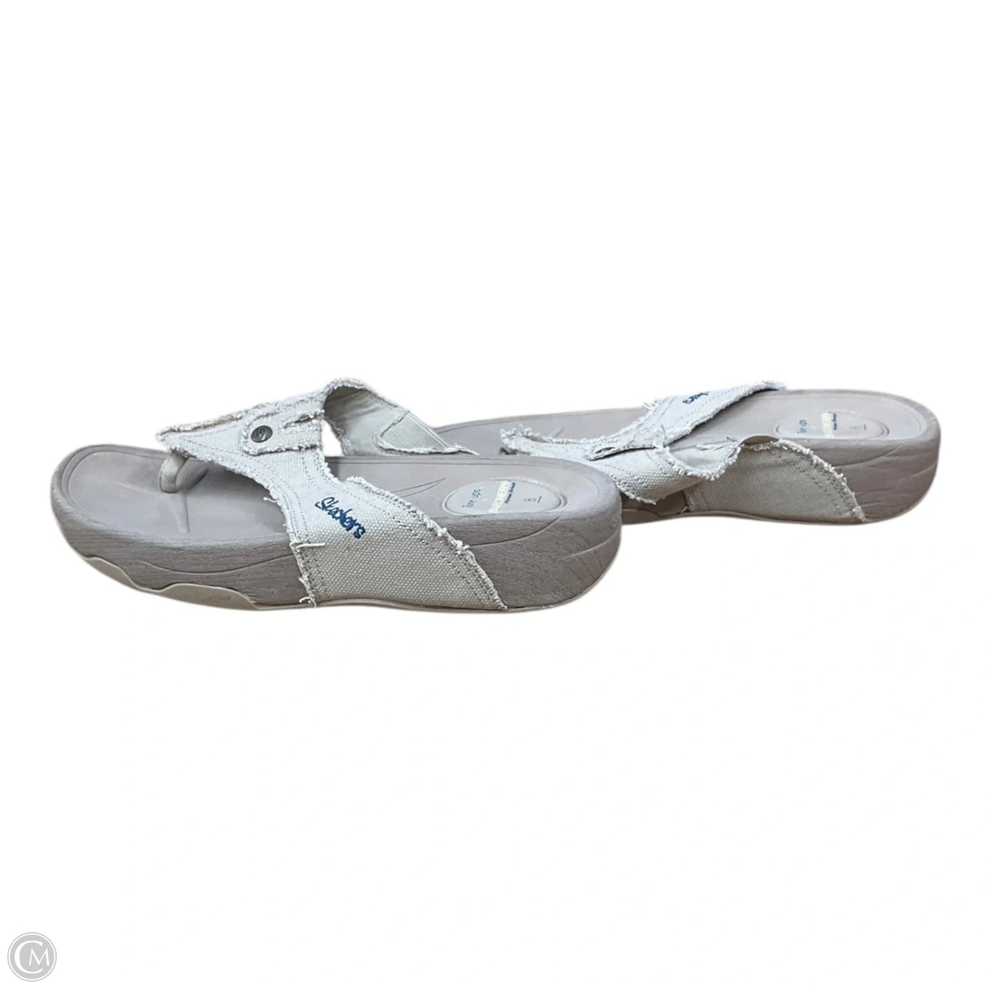 Sandals Flip Flops By Skechers In Tan, Size: 8
