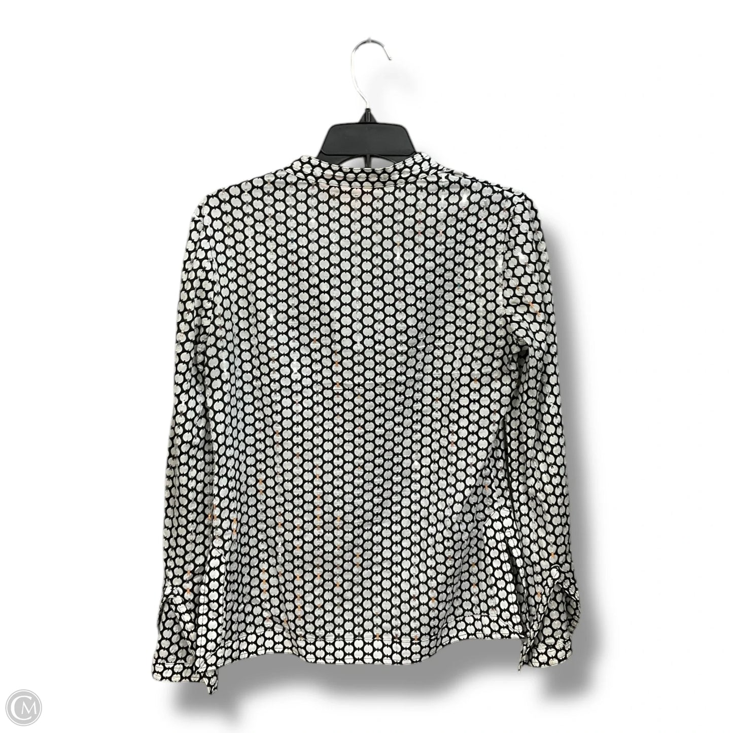 Blouse Designer By Tory Burch In Black & White, Size: S