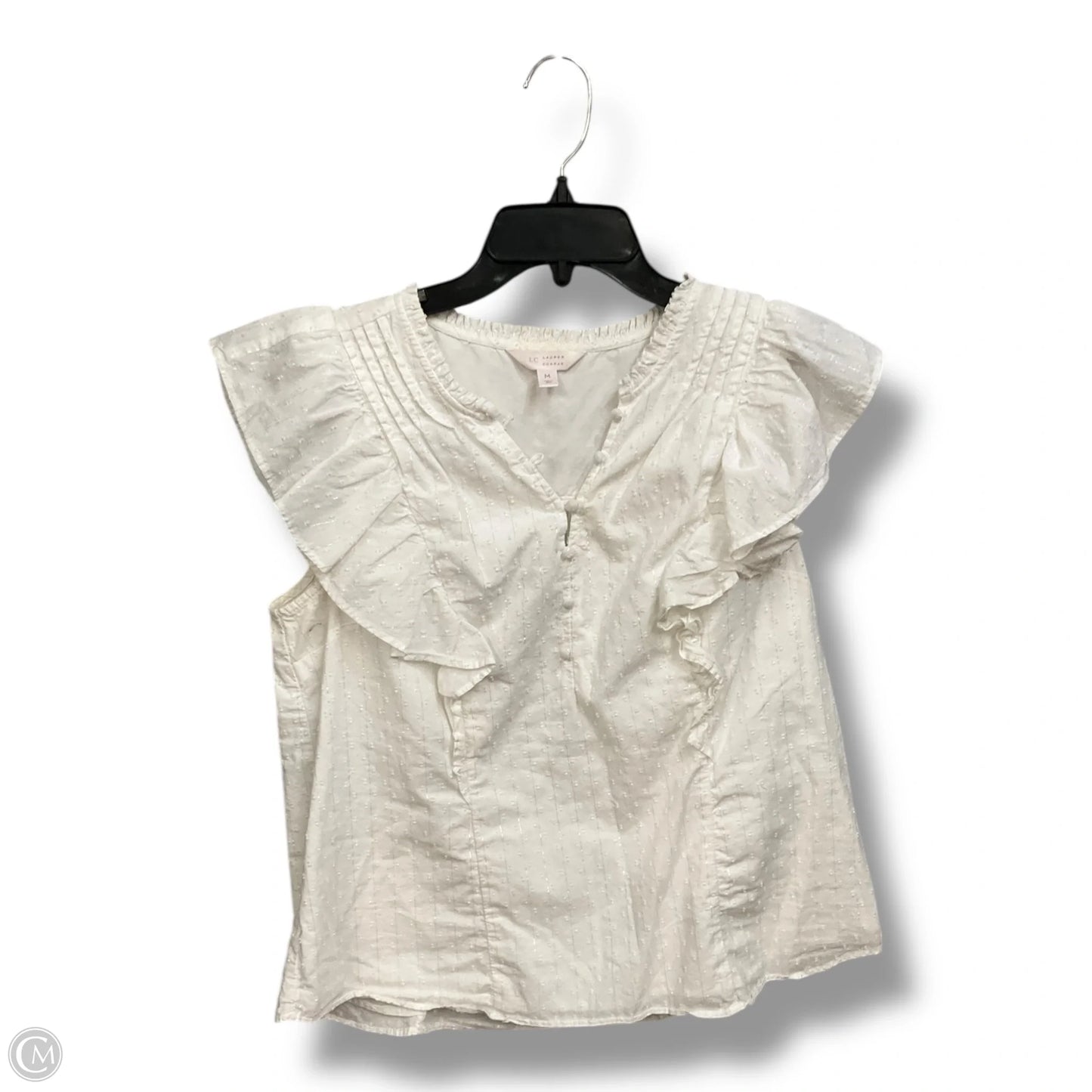 Top Sleeveless By Lc Lauren Conrad In White, Size: M