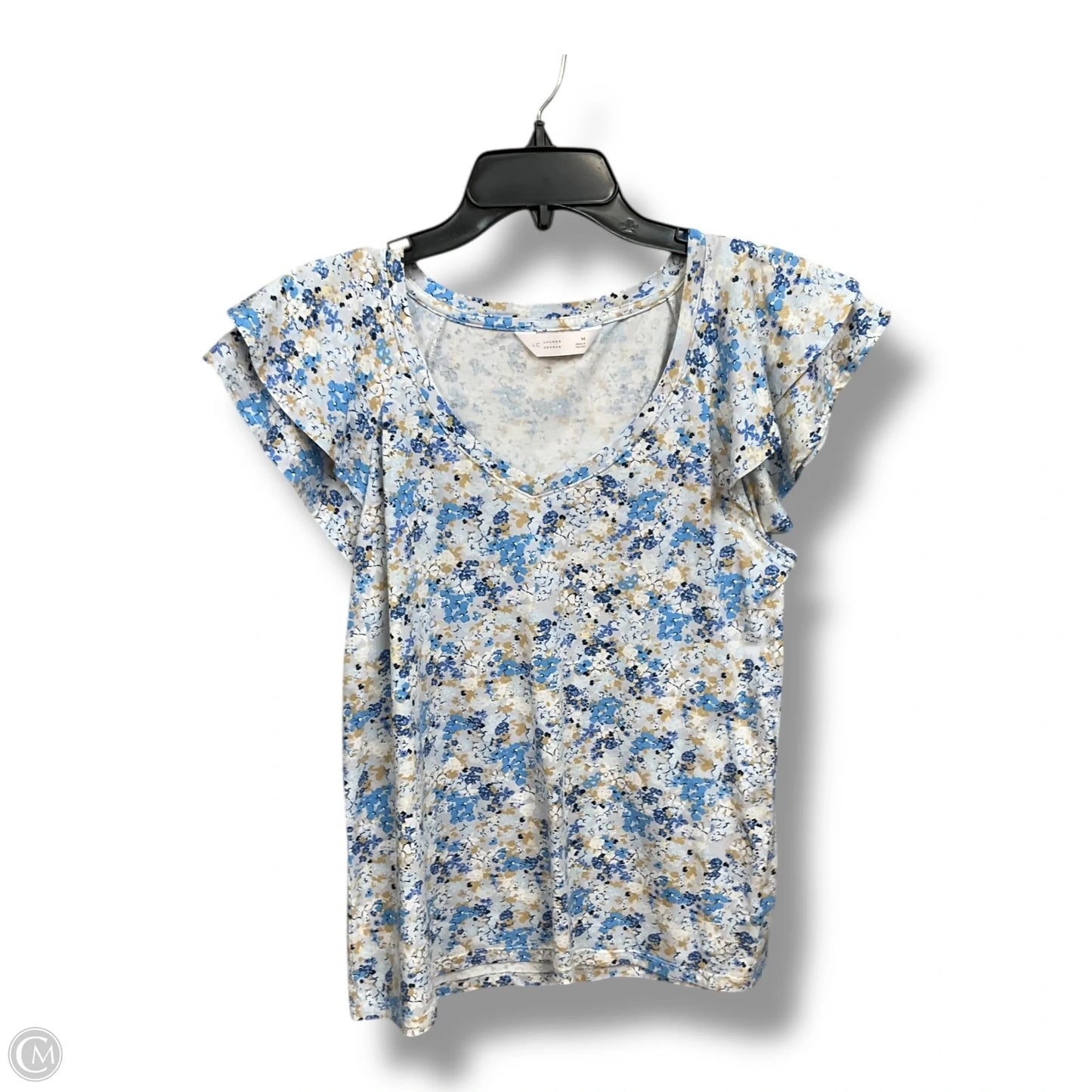 Top Short Sleeve By Lc Lauren Conrad In Floral Print, Size: M