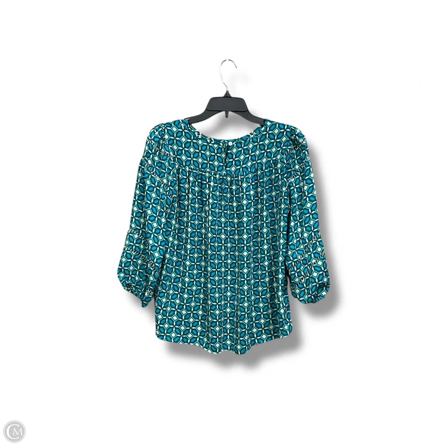 Top 3/4 Sleeve By Loft In Teal, Size: Sp