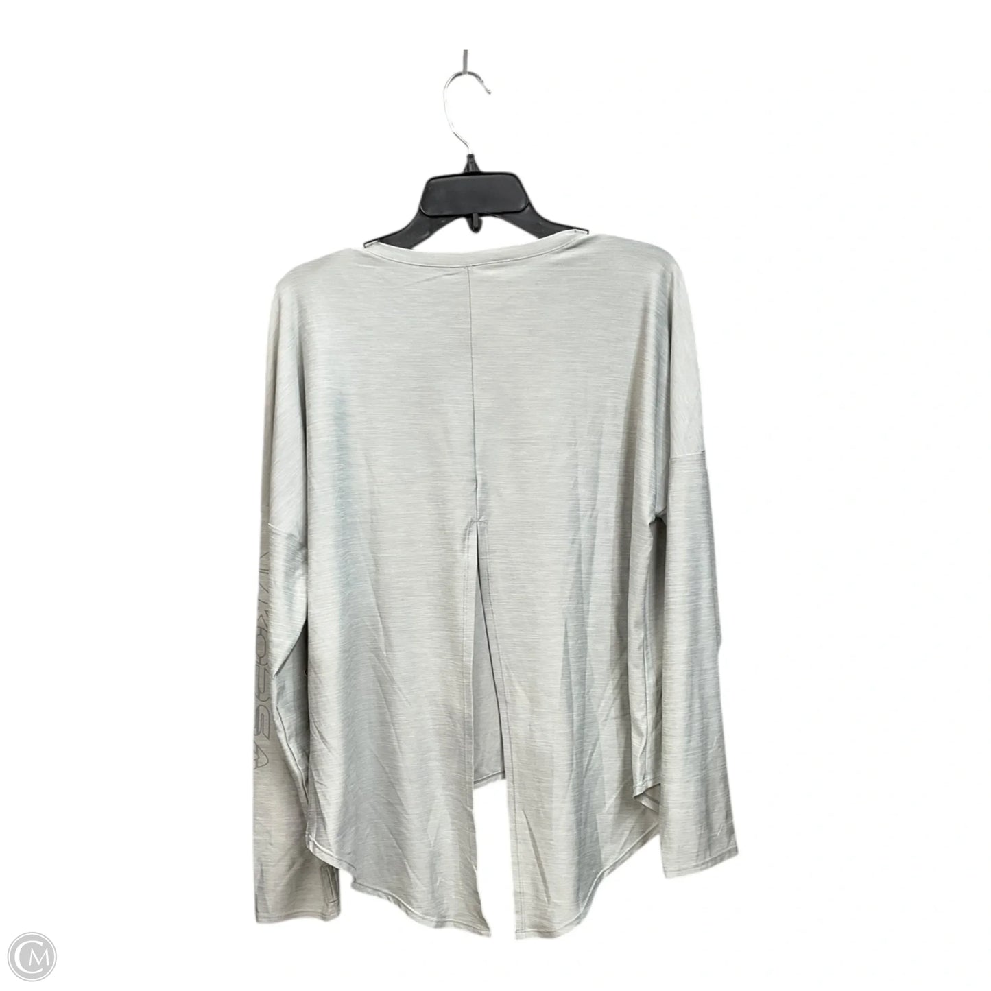 Athletic Top Long Sleeve Collar By Clothes Mentor In Grey, Size: Xl