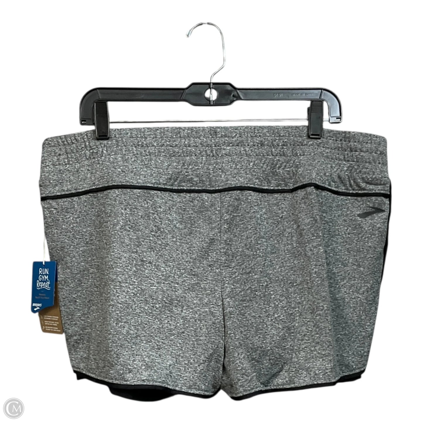 Athletic Shorts By Brooks In Grey, Size: Xl