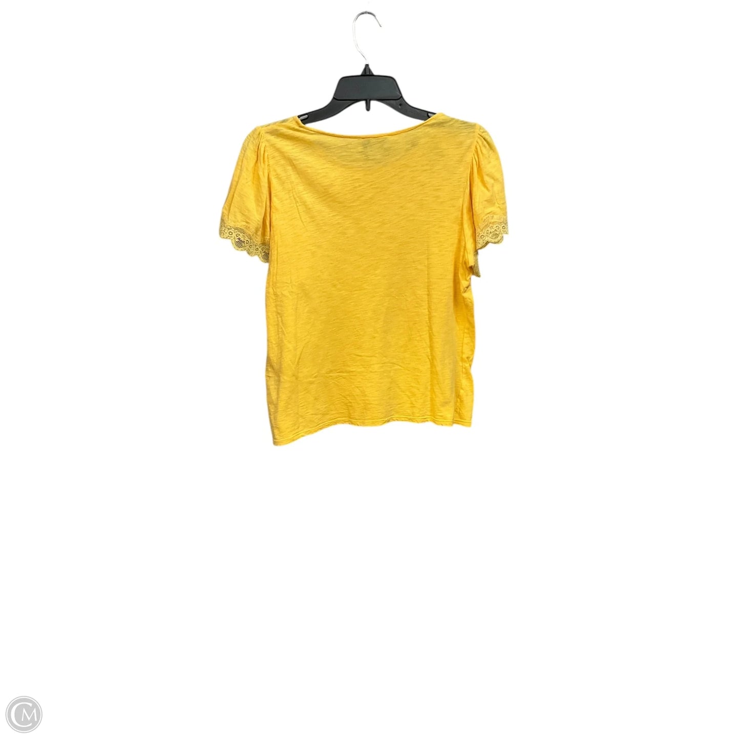 Top Short Sleeve By Cece In Yellow, Size: M