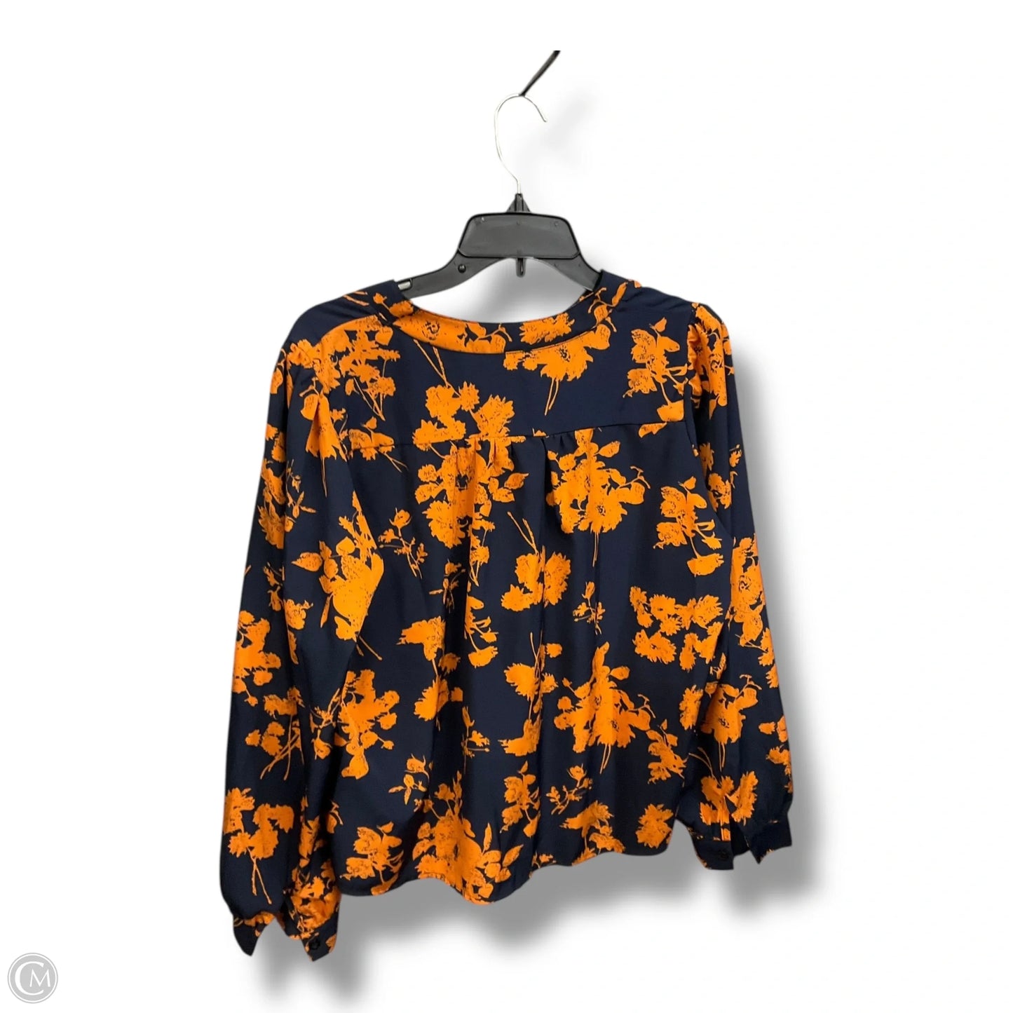 Blouse Long Sleeve By Clothes Mentor In Blue & Orange, Size: Xl