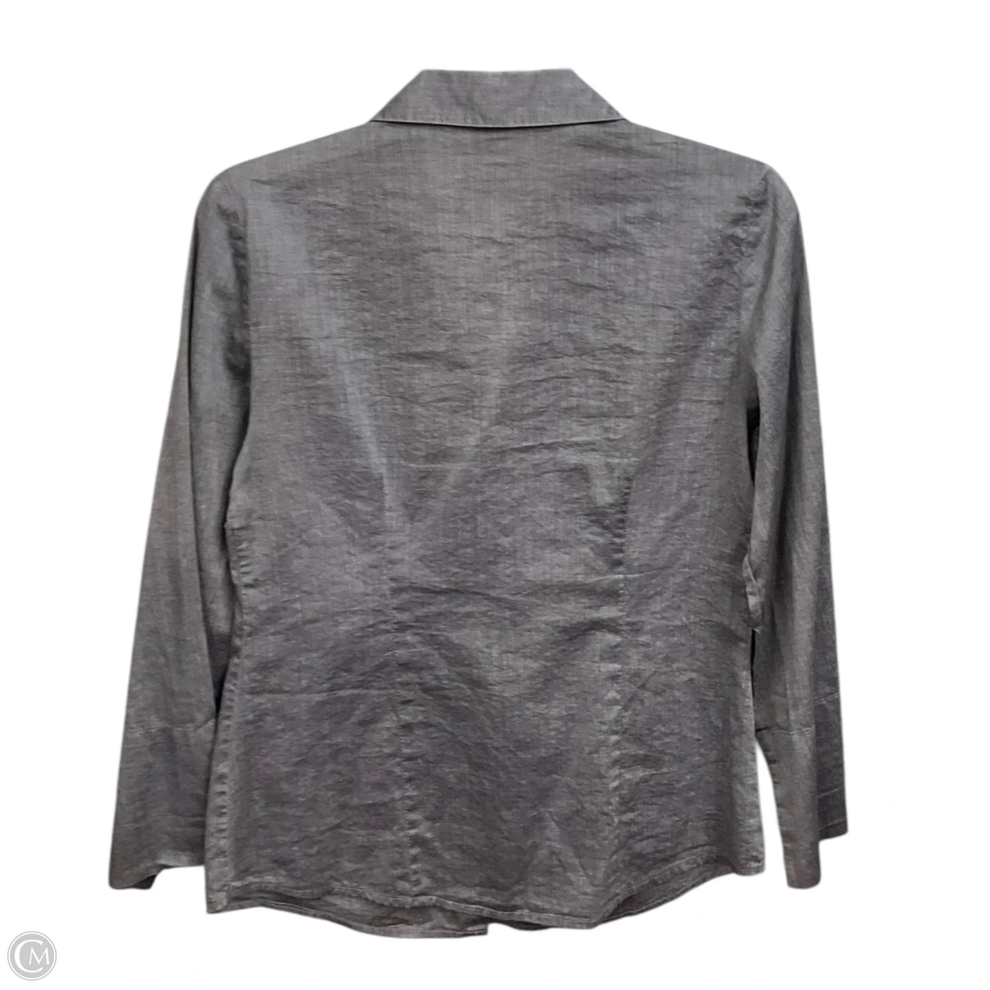 Blouse 3/4 Sleeve By Ann Taylor In Grey, Size: S