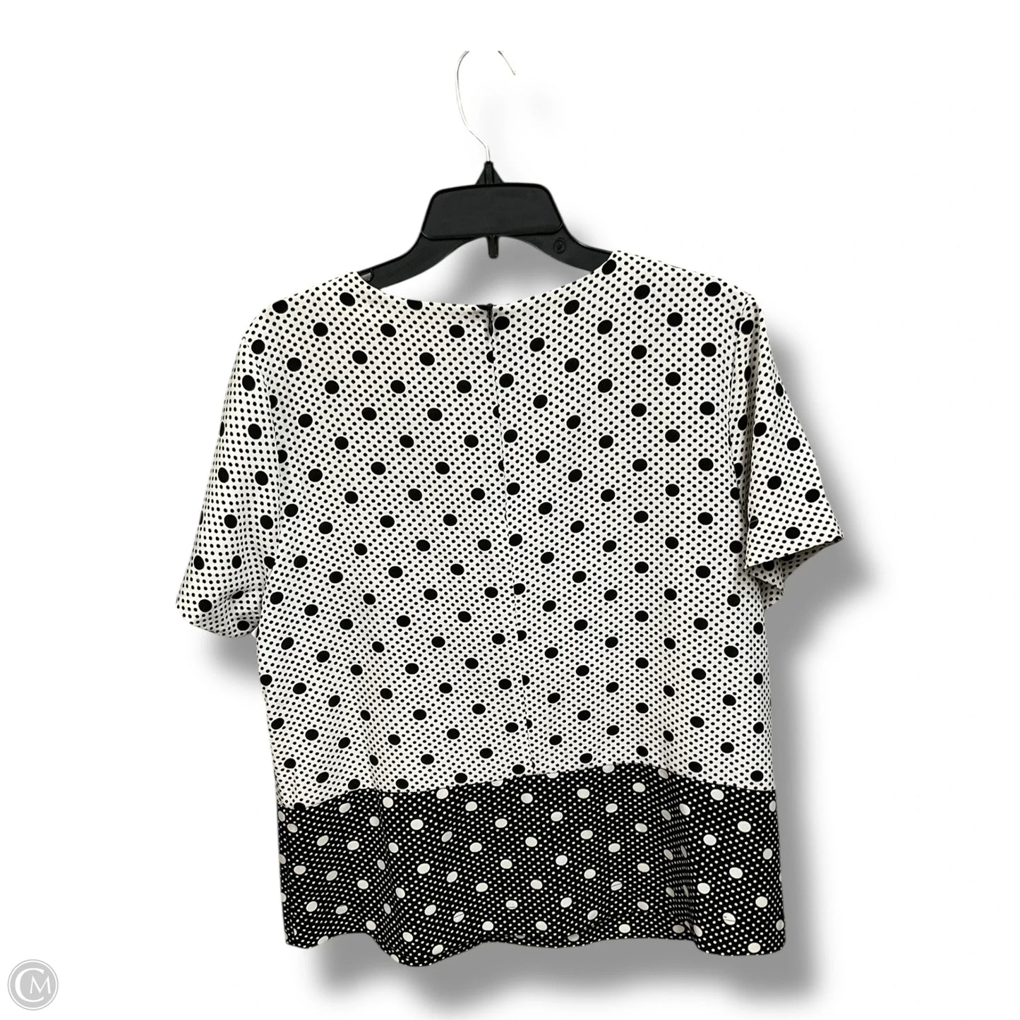 Top Short Sleeve By Daniel Rainn In Polkadot Pattern, Size: L
