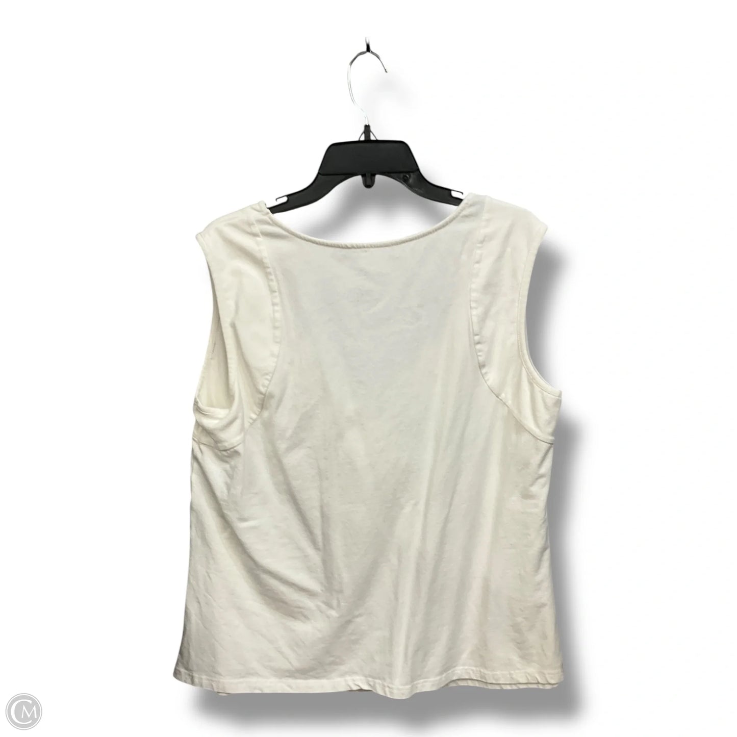 Top Sleeveless By Jessica London In White, Size: L