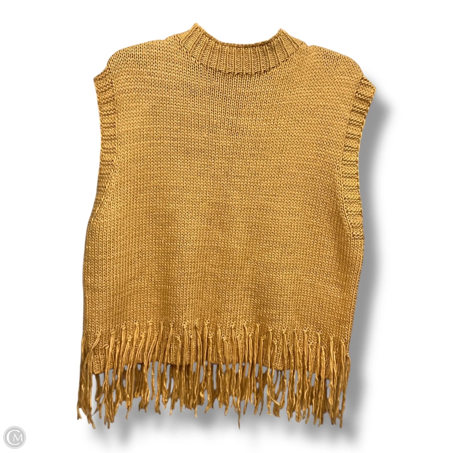 Vest Sweater By Cloud Nine In Tan, Size: L