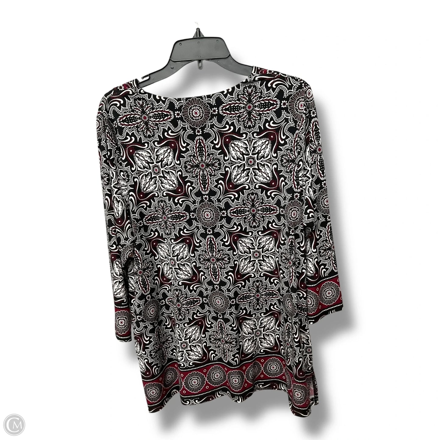 Tunic Long Sleeve By Jm Collections In Multi-colored, Size: 1x