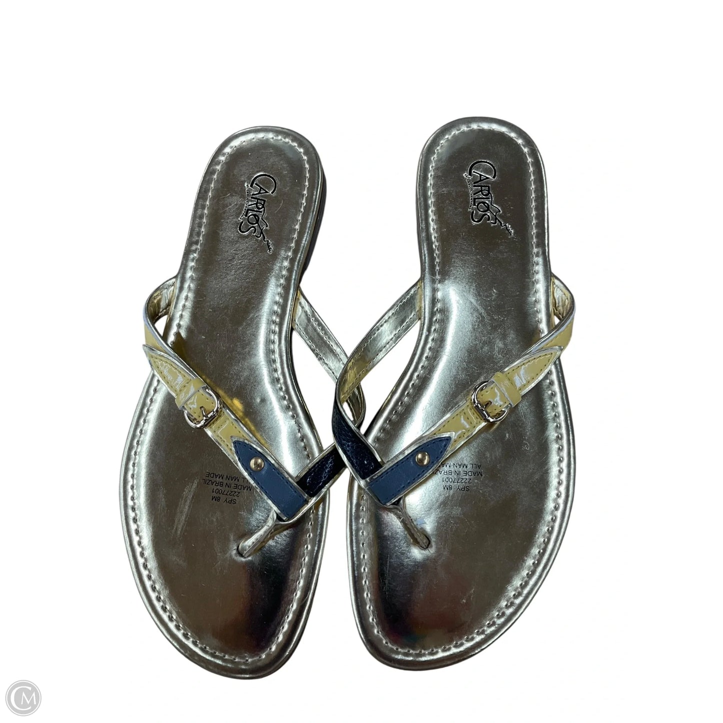 Sandals Flats By Carlos By Carlos Santana In Gold, Size: 8