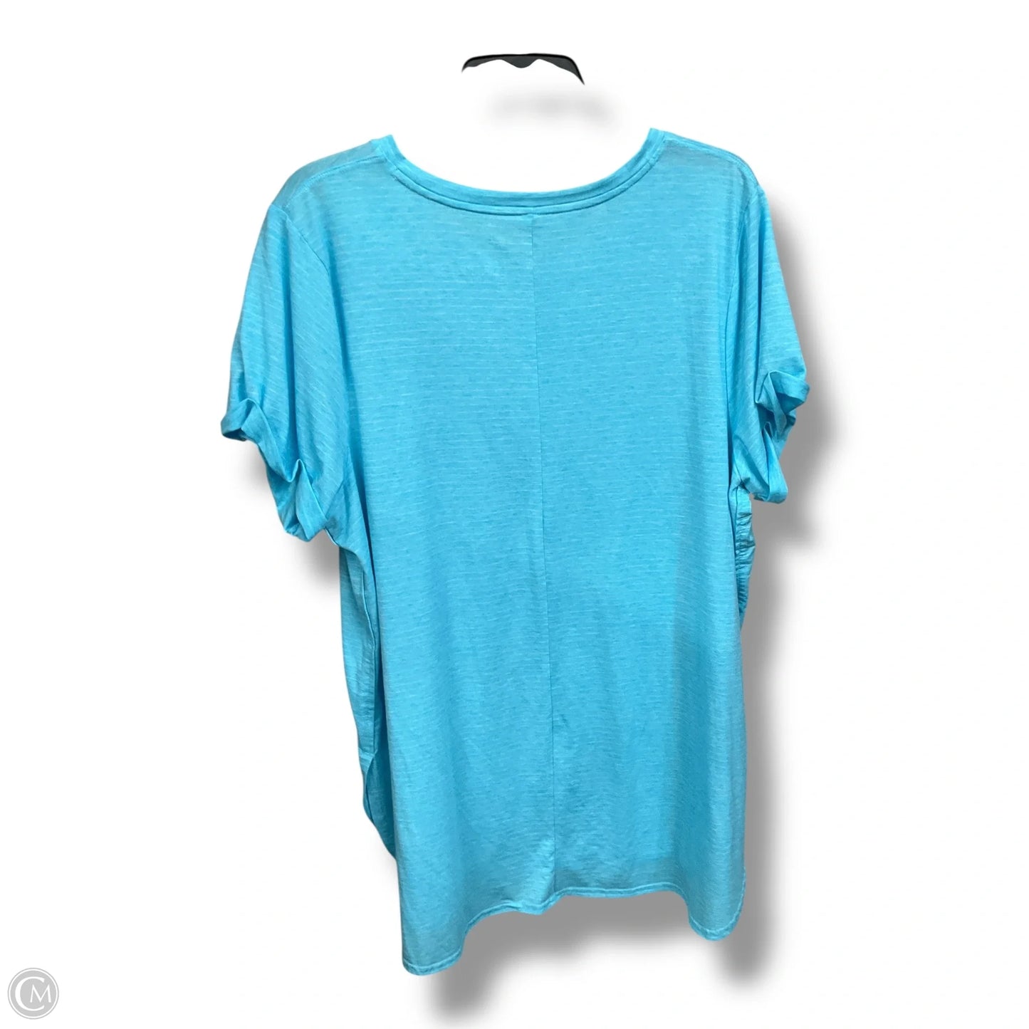 Athletic Top Short Sleeve By Tek Gear In Blue, Size: 1x