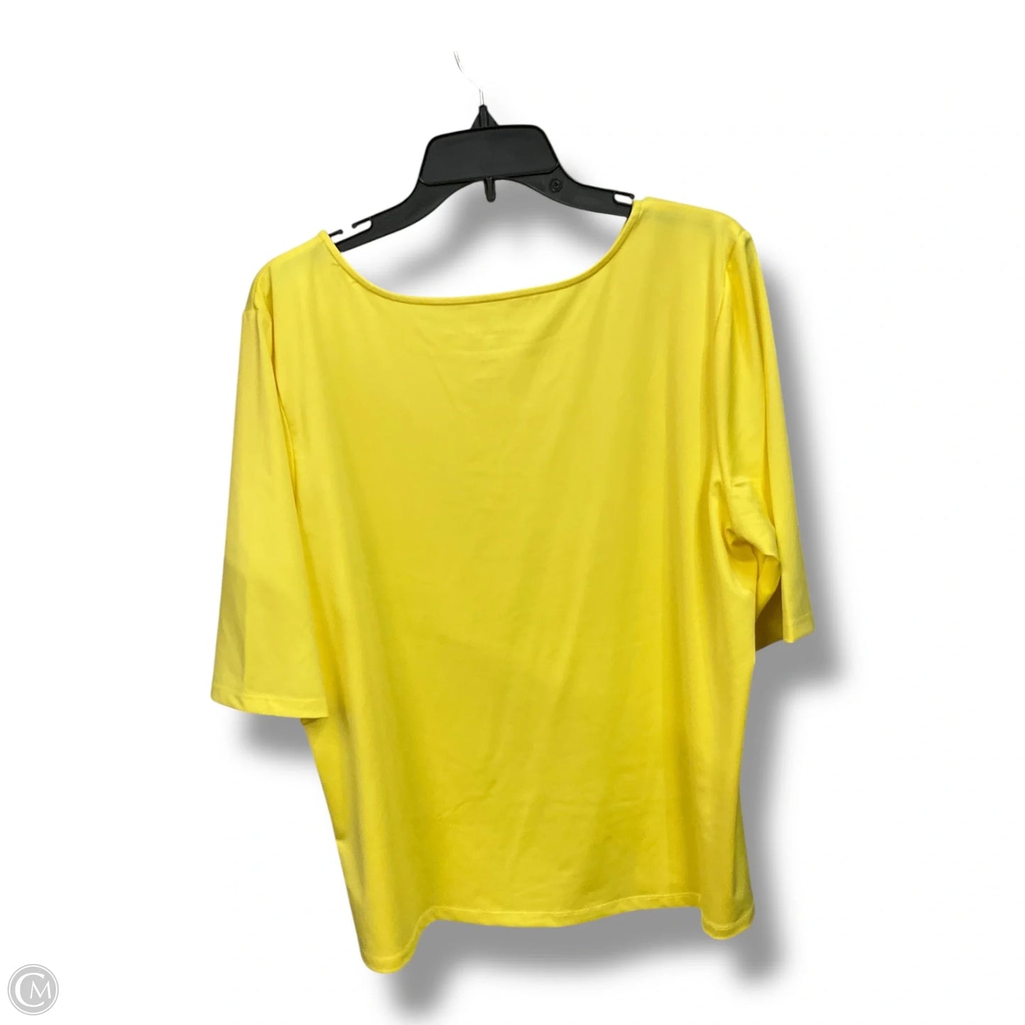 Top Short Sleeve By Susan Graver In Yellow, Size: Xl