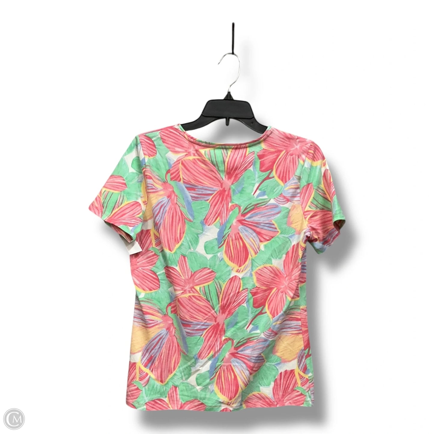 Top Short Sleeve By Talbots In Floral Print, Size: M