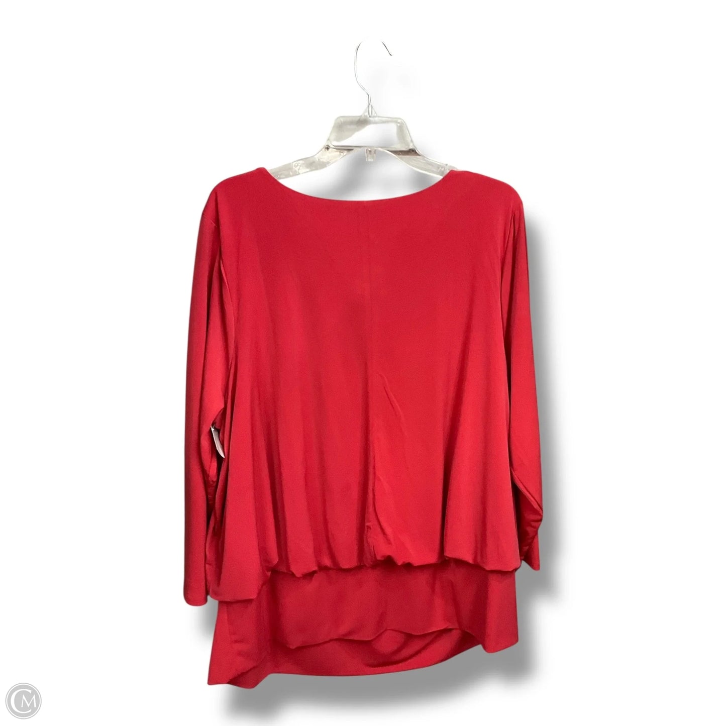Top Long Sleeve By Lane Bryant In Red, Size: 3x