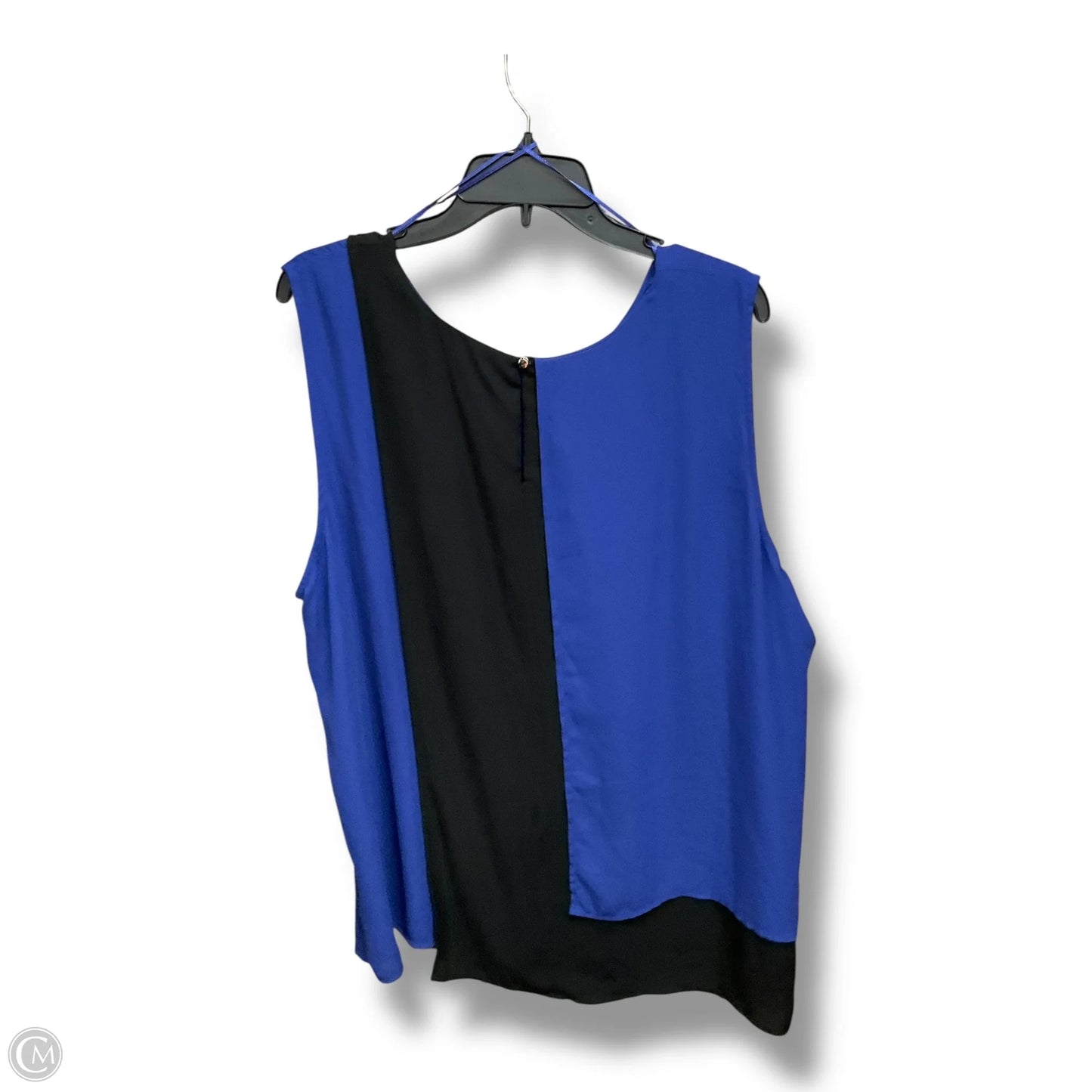 Top Sleeveless By Vince Camuto In Black & Blue, Size: 3x