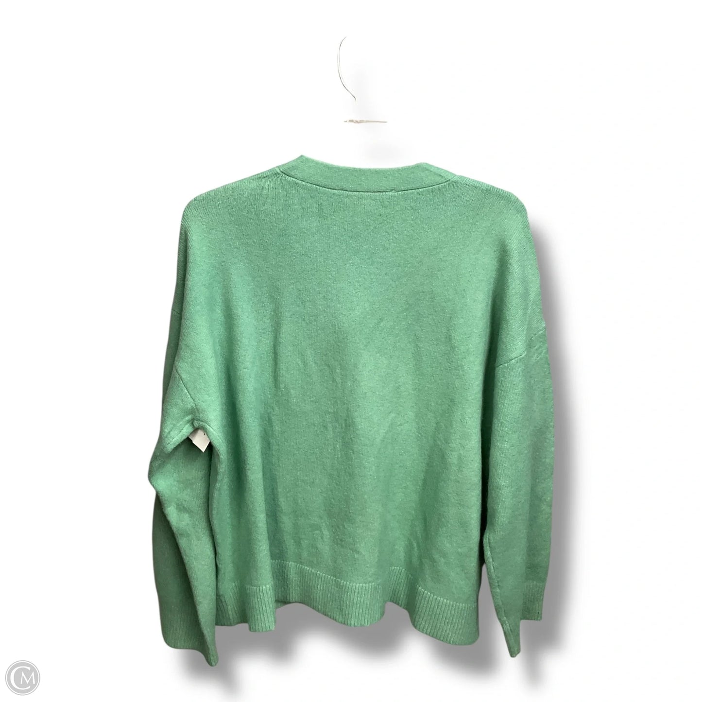Sweater Cardigan By Loft In Green, Size: L