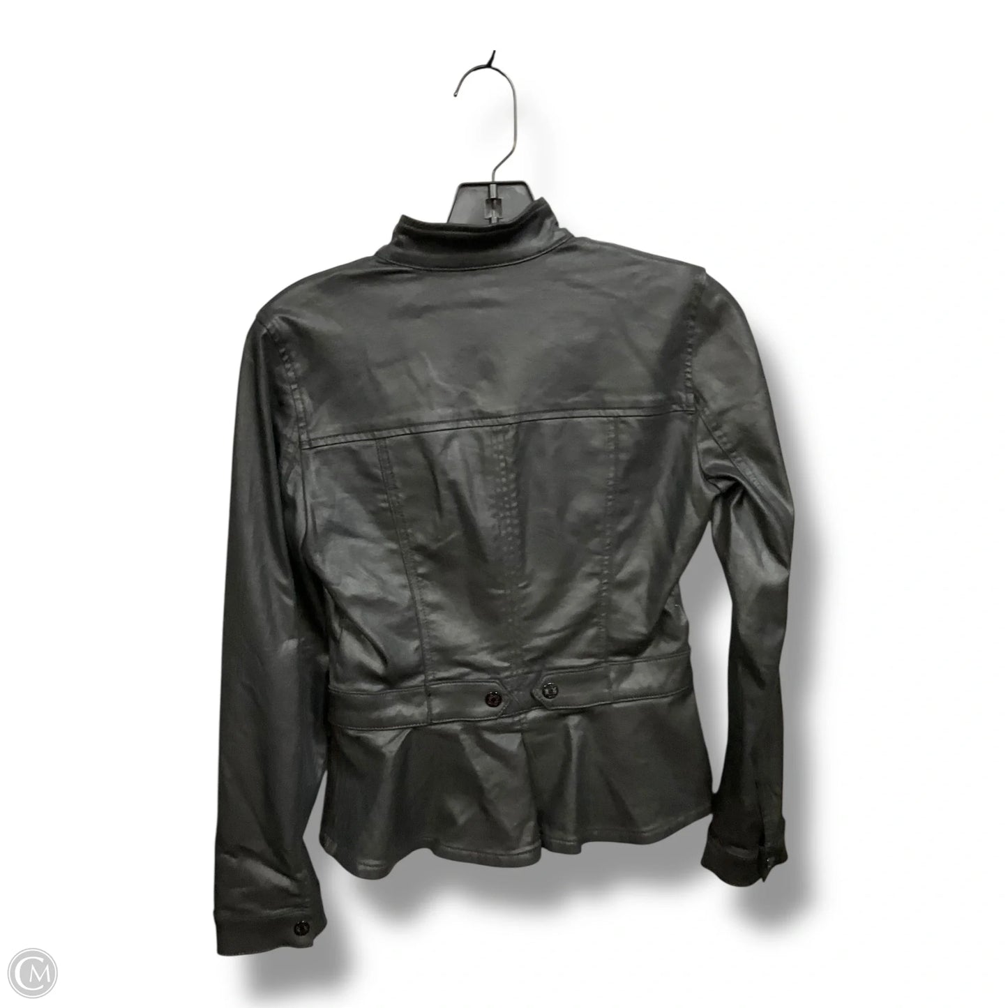 Coat Leather By Valerie Stevens In Black, Size: S