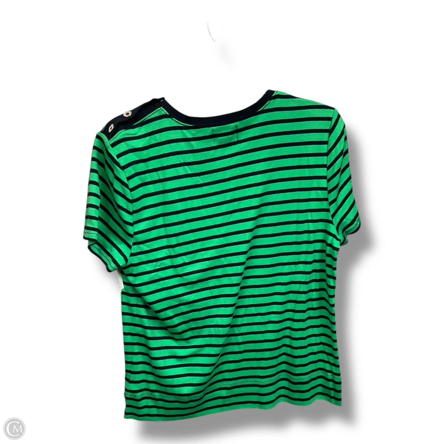 Top Short Sleeve By Chaps In Striped Pattern, Size: Xl