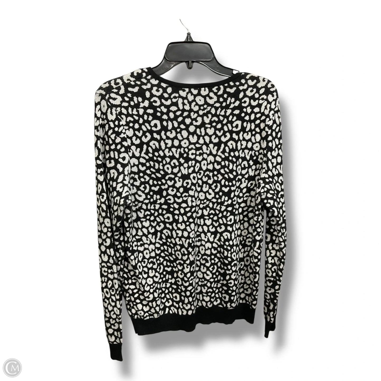 Sweater By Ann Taylor In Black & White, Size: L