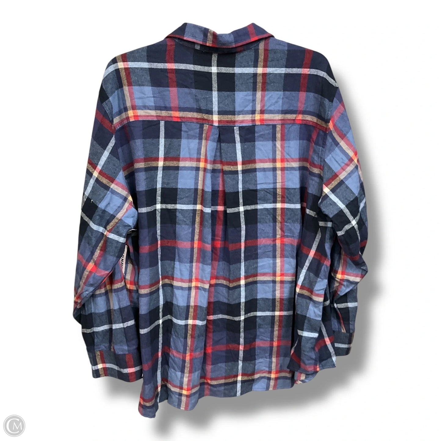 Blouse Long Sleeve By Old Navy In Blue, Size: 3x