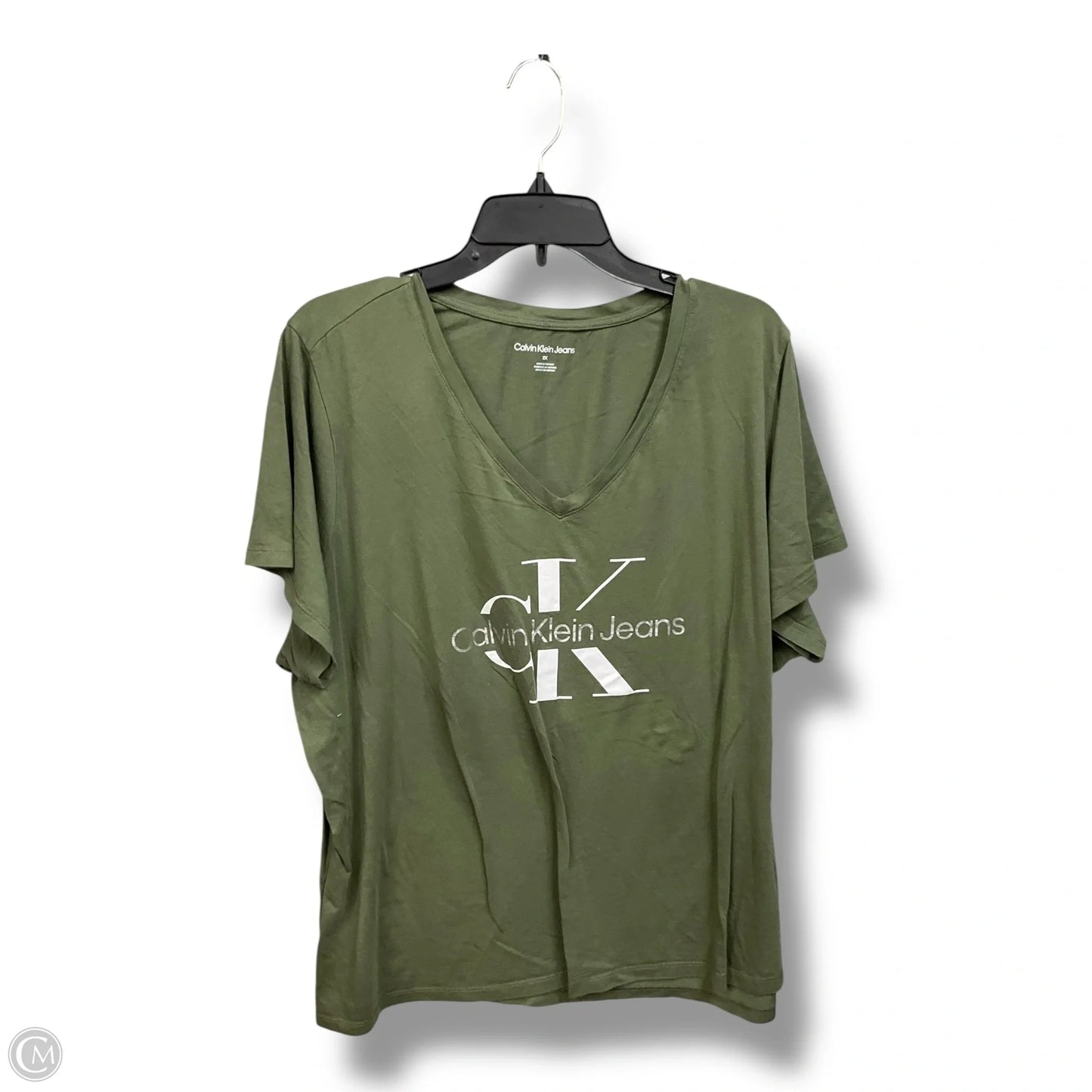 Top Short Sleeve By Calvin Klein Performance In Green, Size: 2x