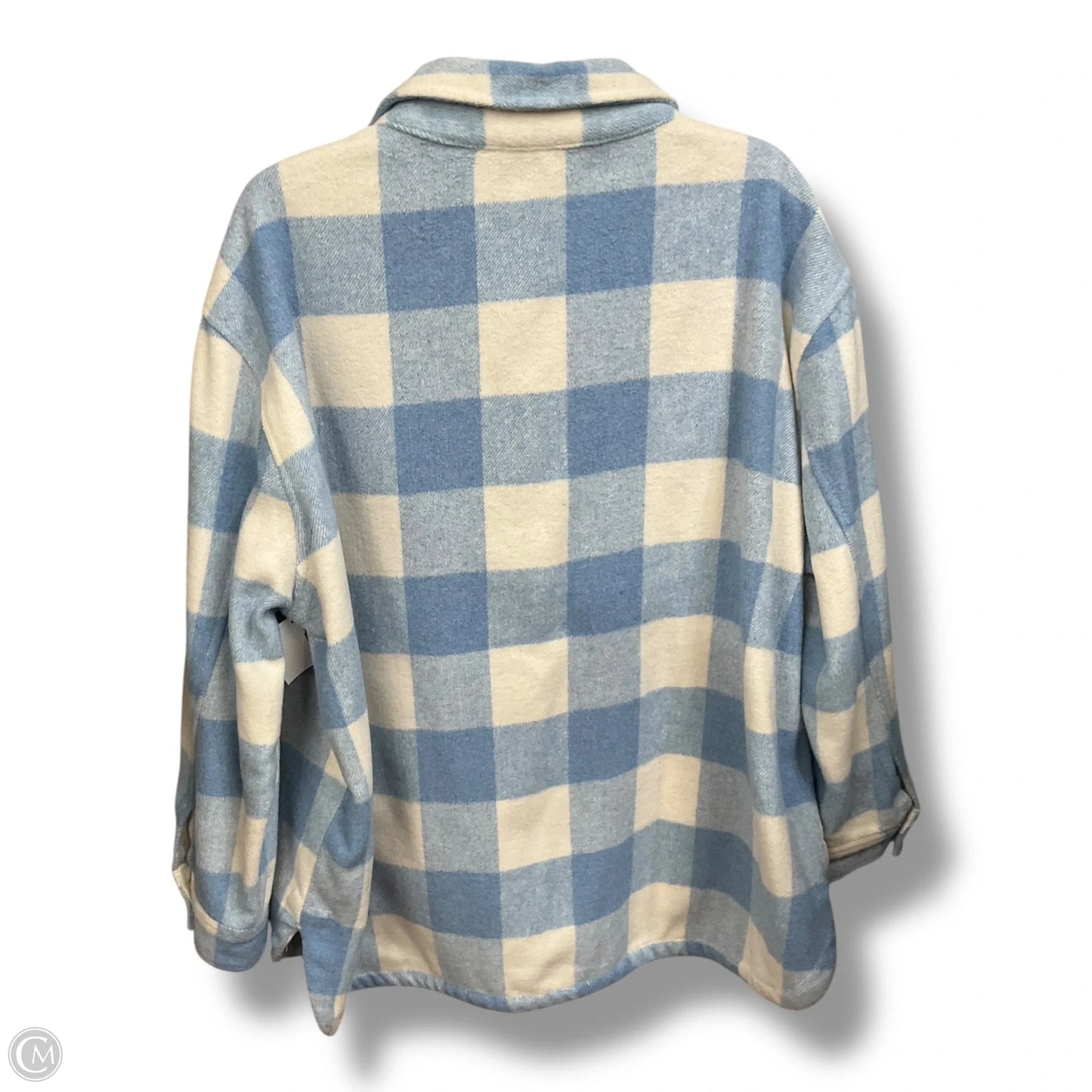 Jacket Fleece By Clothes Mentor In Blue & White, Size: Xxl