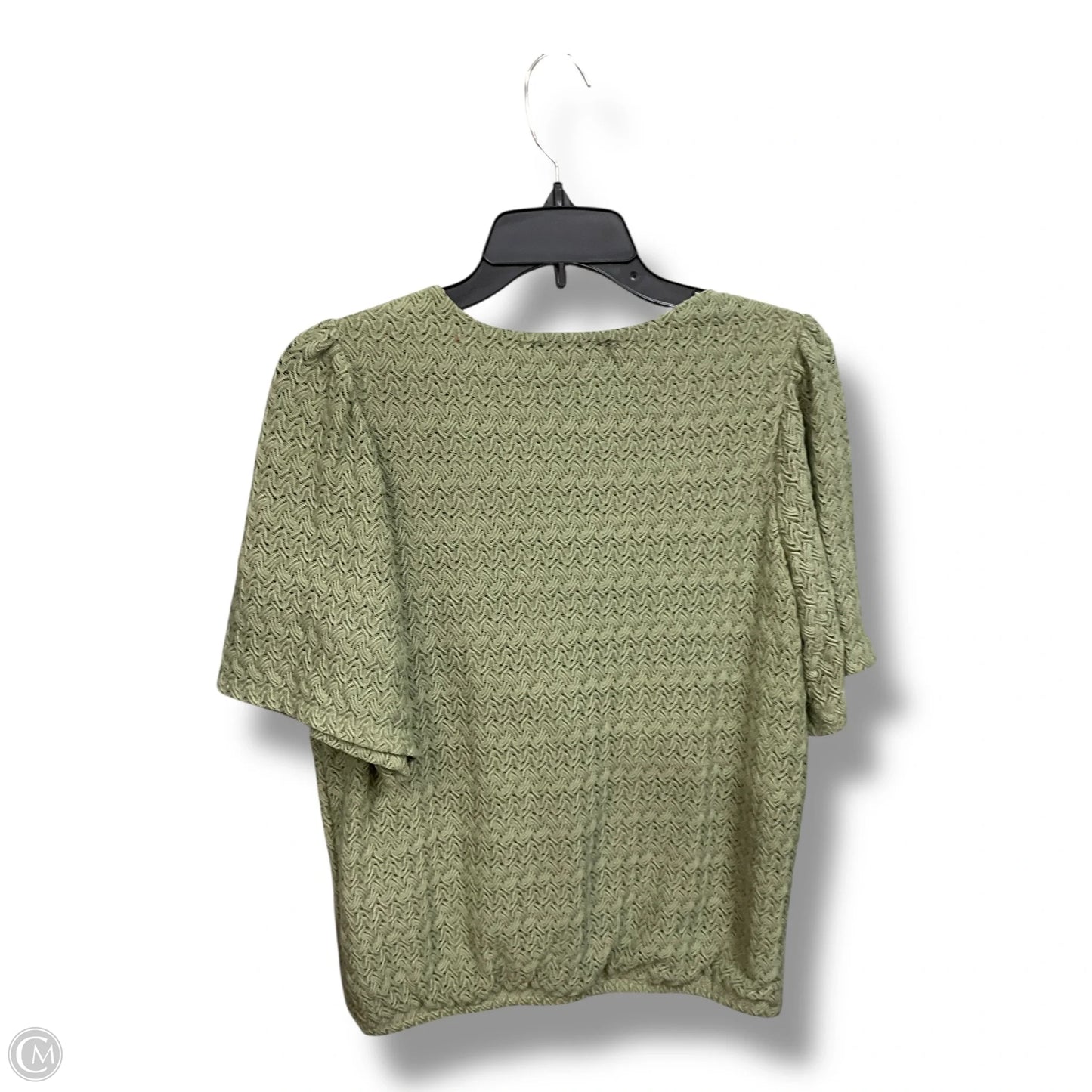 Top Short Sleeve By Adrienne Vittadini In Green, Size: M