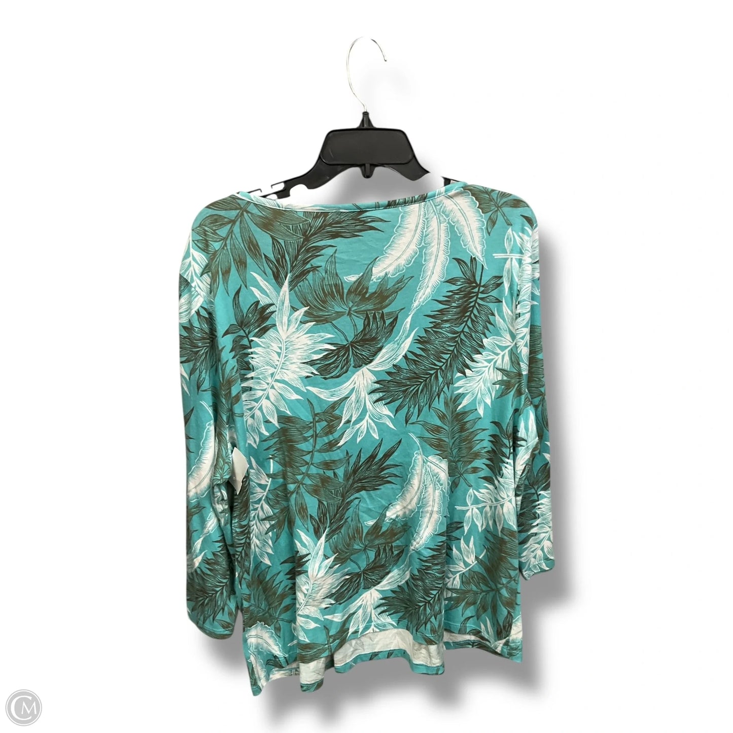 Top Long Sleeve By Talbots In Green, Size: Xl